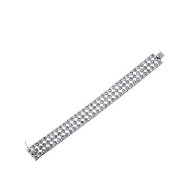 Oro bianco 18 kt, Bracciale con centodue zaffiri