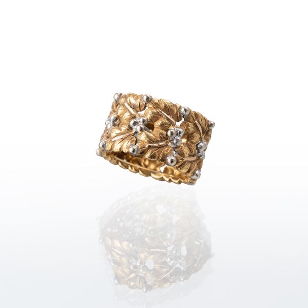 BUCCELLATI - BUCCELLATI  ANELLO IN ORO BIANCO E GIALLO 18 KT