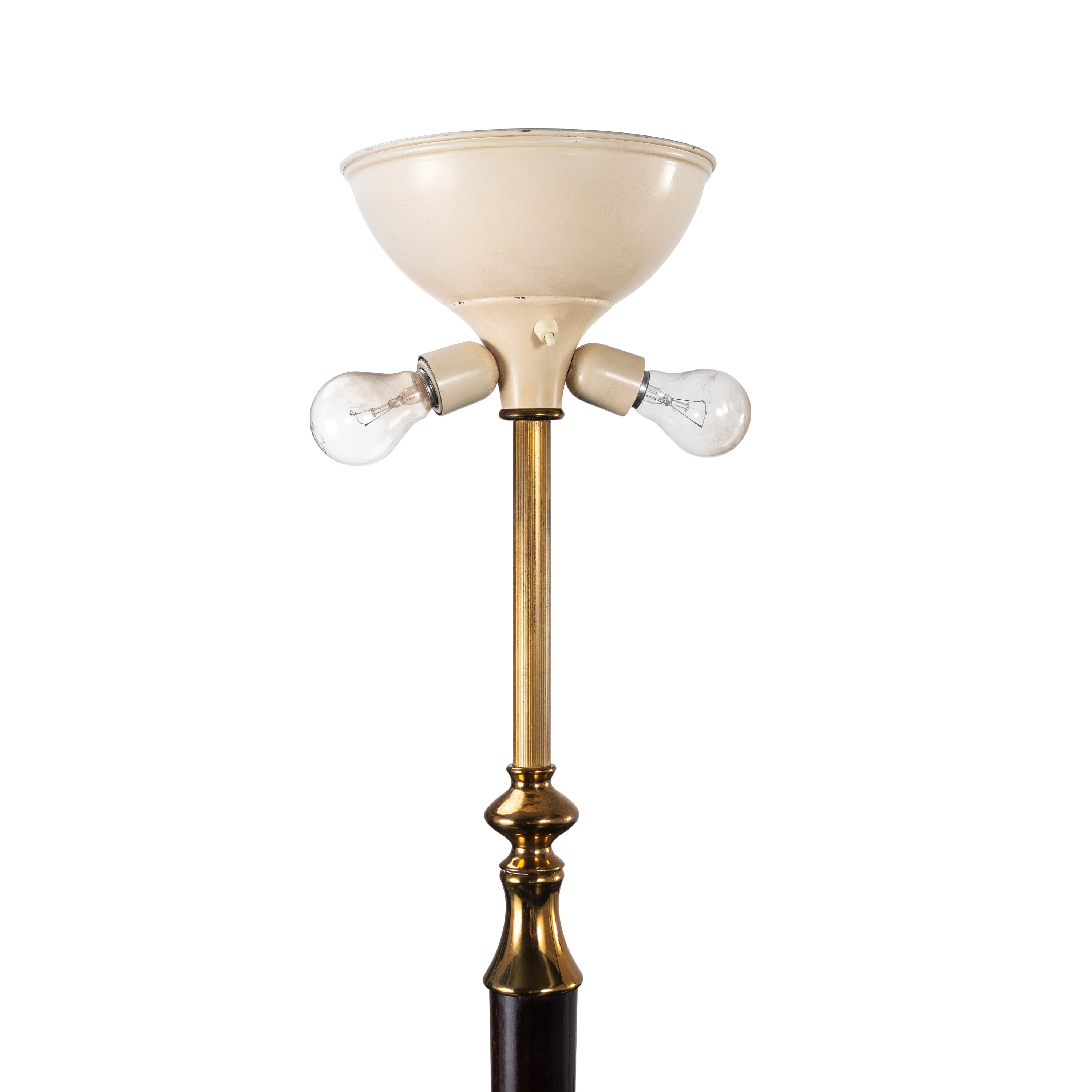 Anonimo - Lampada da terra in ottone e ebano (circa 1950)