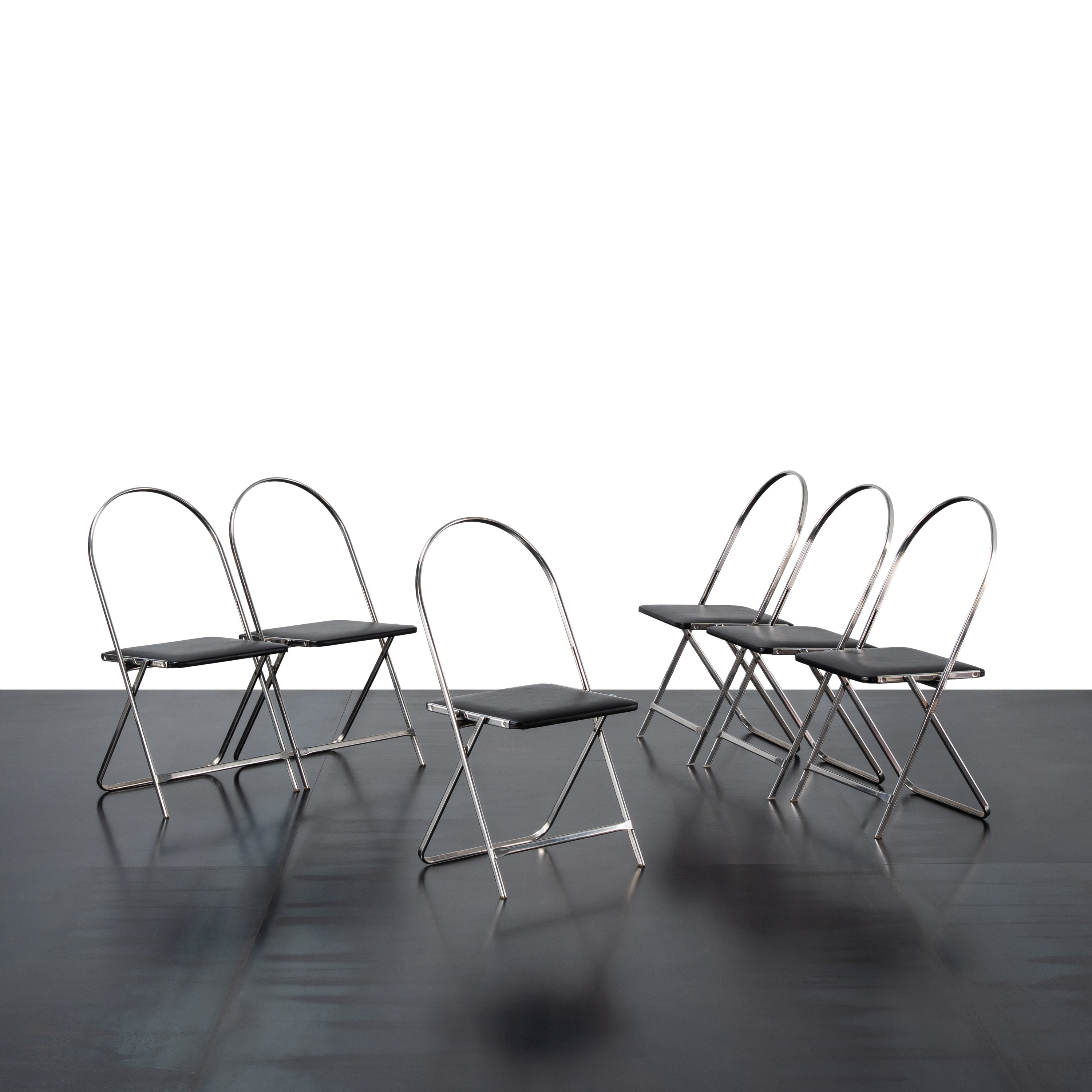 Gae Aulenti - Set di sei sedie pieghevoli “Aprilina”
