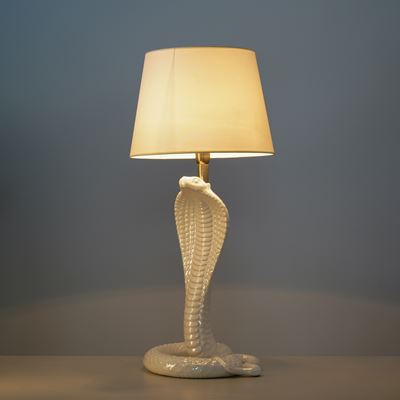 Lampada da tavolo in ceramica e metallo