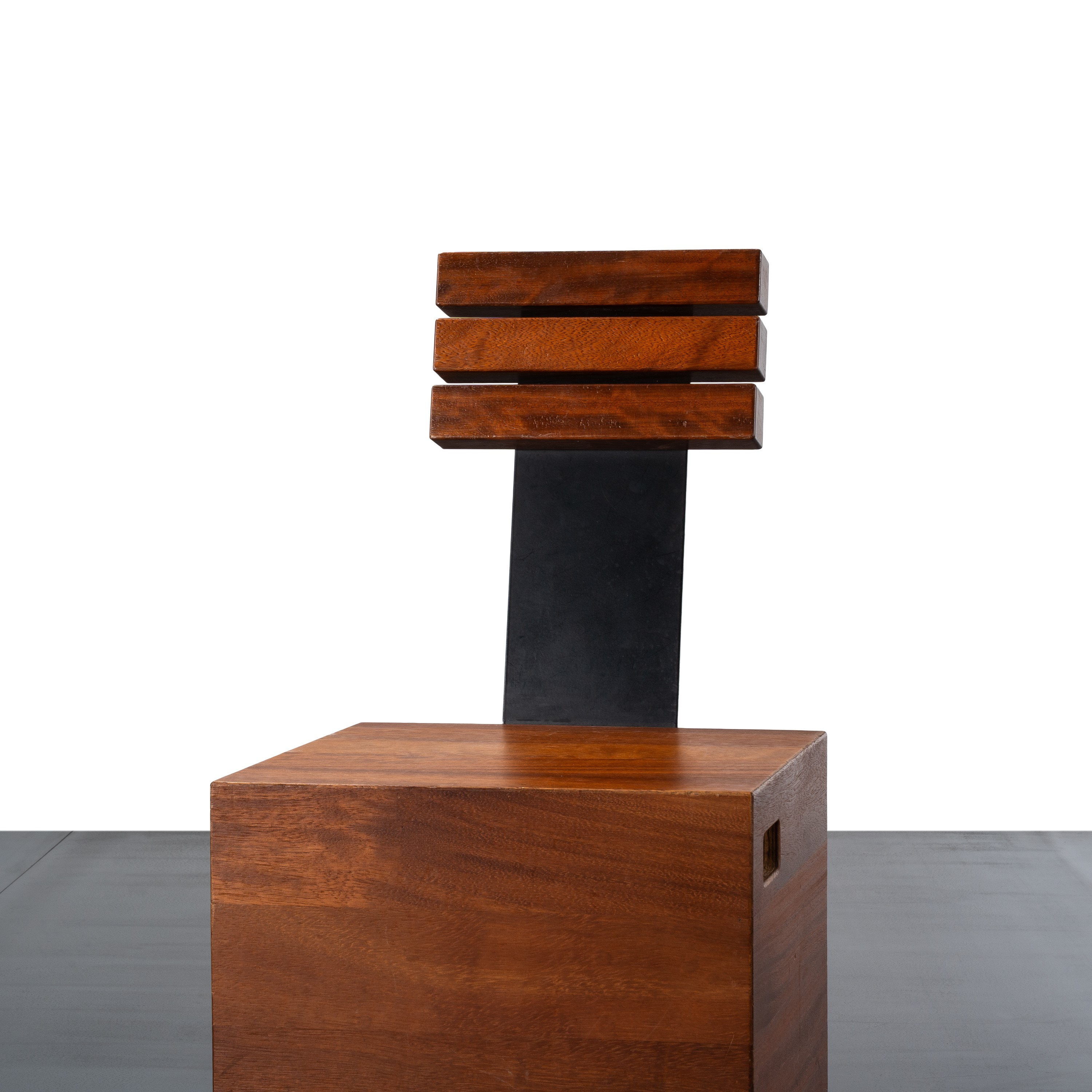 Anonimo - Set di sei sedie in legno e metallo