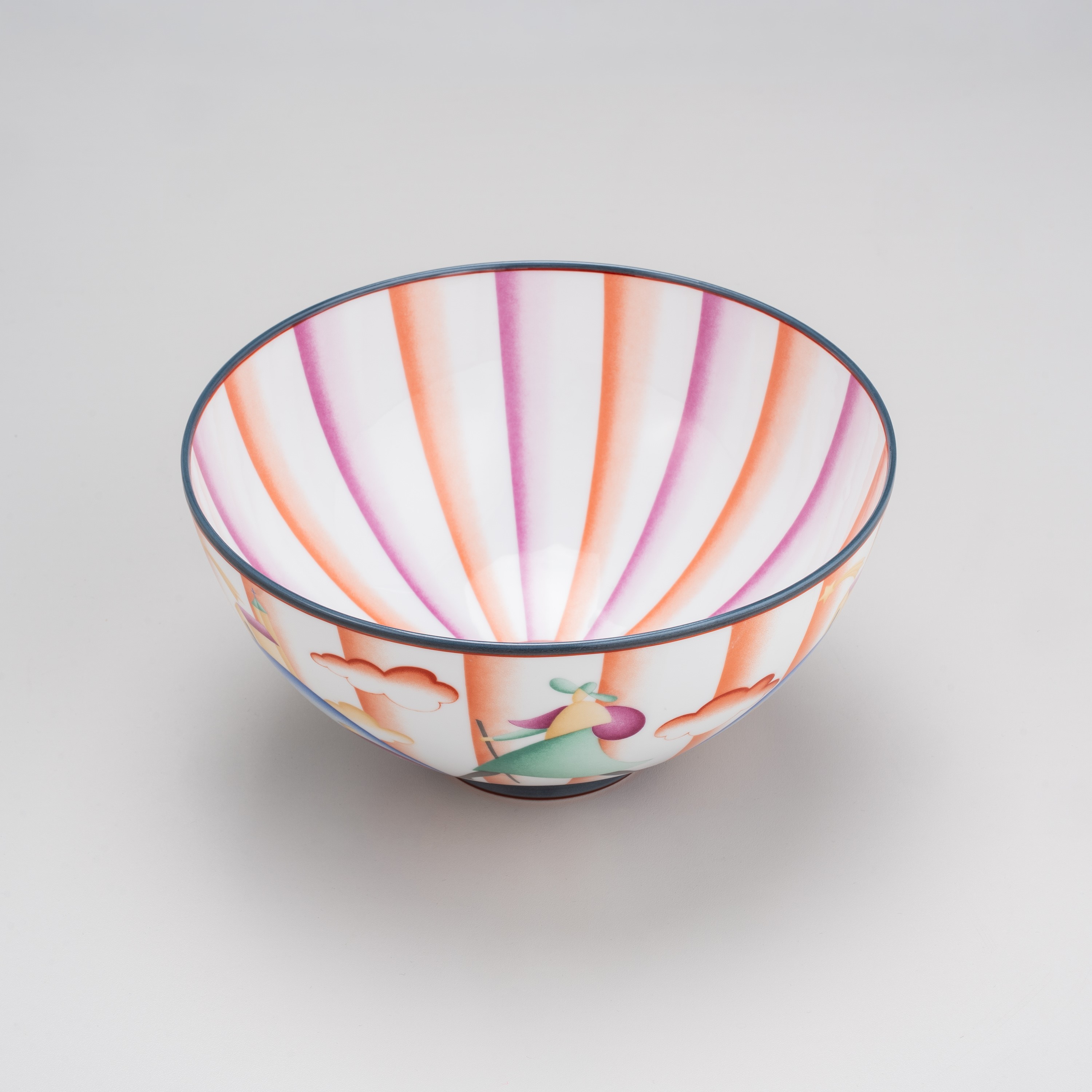 Gio Ponti - Il pellegrino di Montesanto, porcellana dipinta a mano (produzione Richard Ginori, Pi...