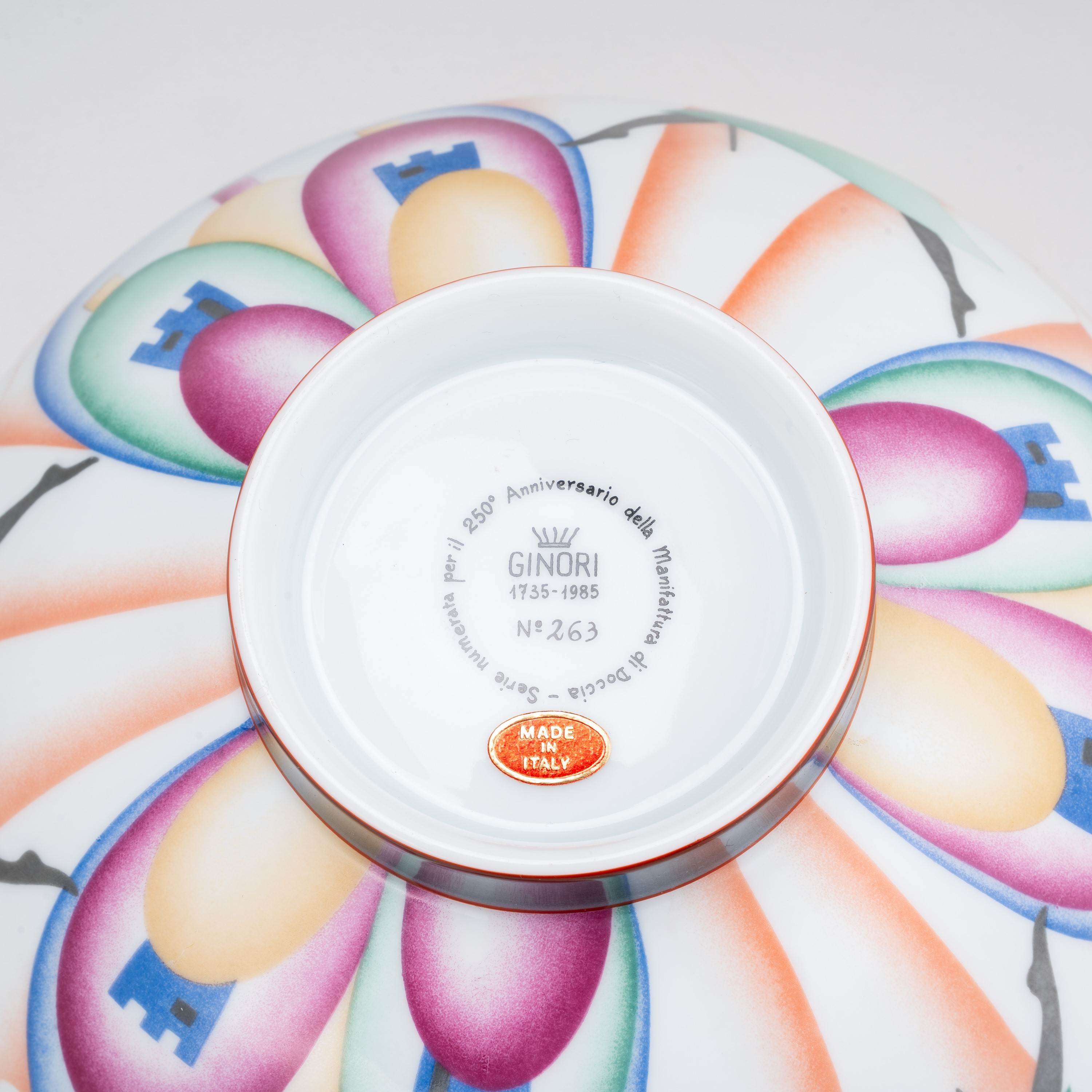 Gio Ponti - Il pellegrino di Montesanto, porcellana dipinta a mano (produzione Richard Ginori, Pi...