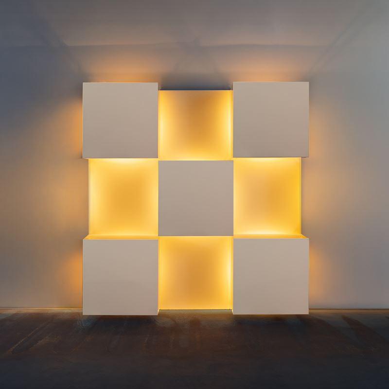 Roberto Monsani - Libreria retroilluminata "LIFE" in legno laccato e plexiglass