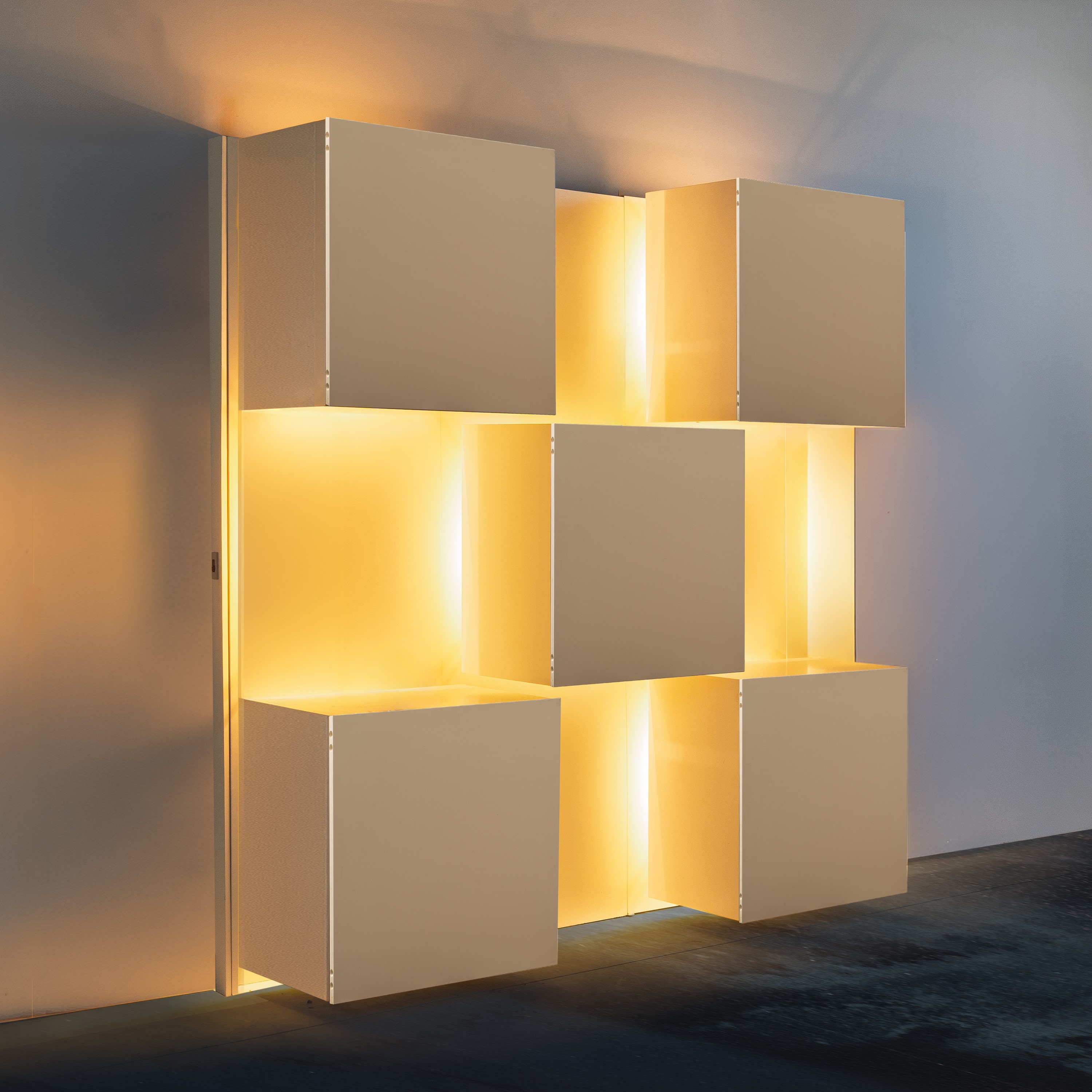 Roberto Monsani - Libreria retroilluminata "LIFE" in legno laccato e plexiglass