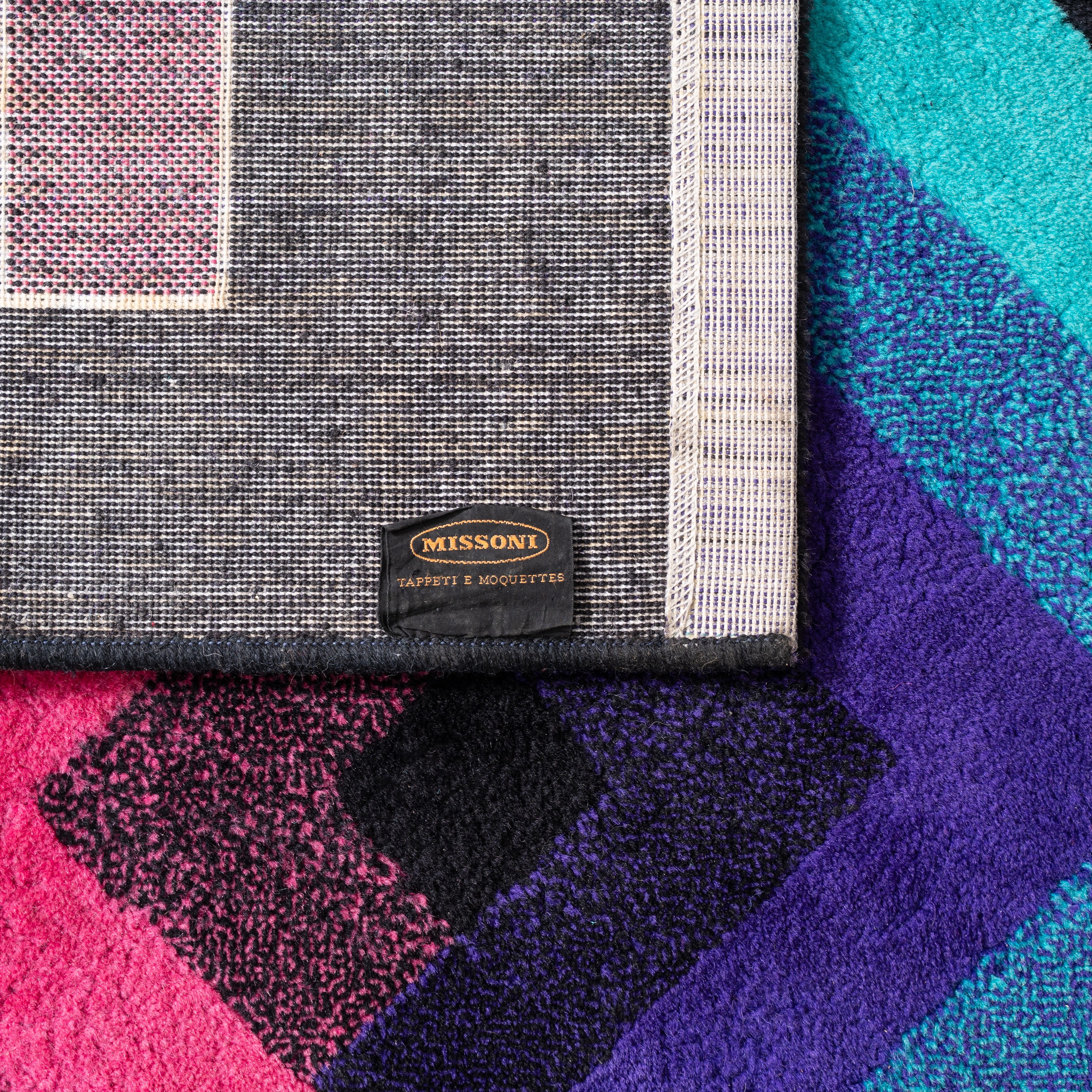 Missoni - Tappeto in lana con ordito in fibre artificiali