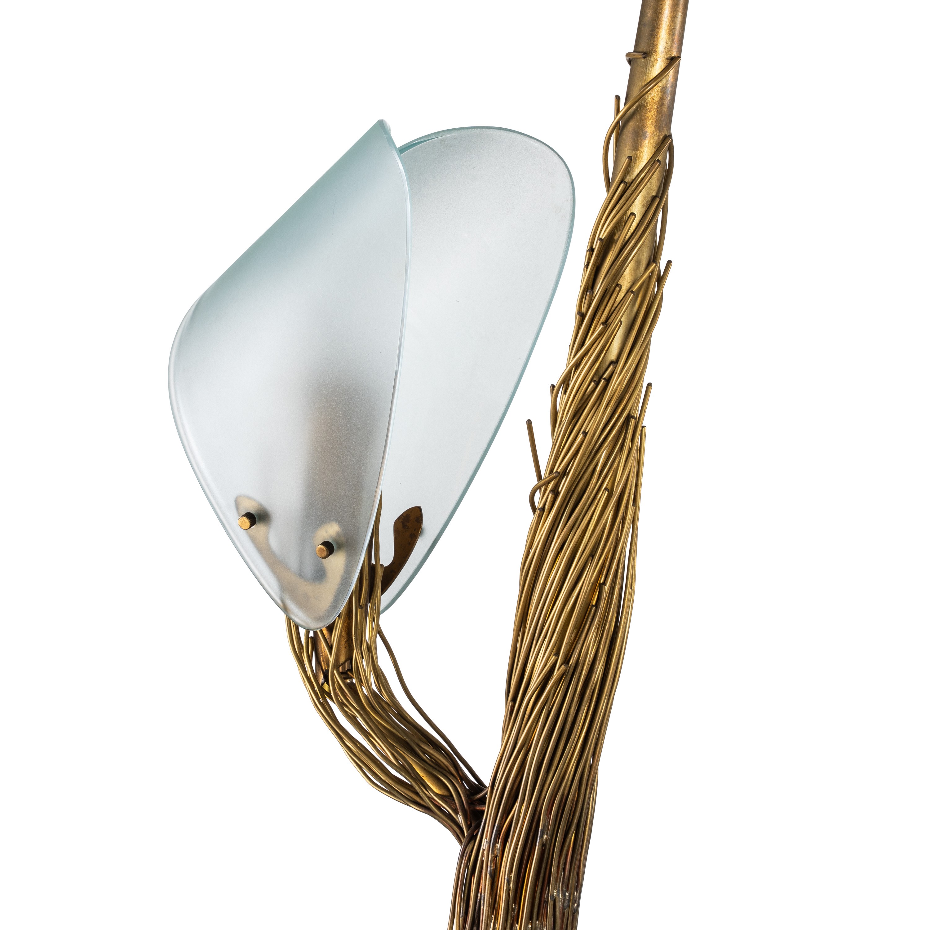 Roberto Giulio Rida - Lampada da terra “Ephemera” in ottone e vetro