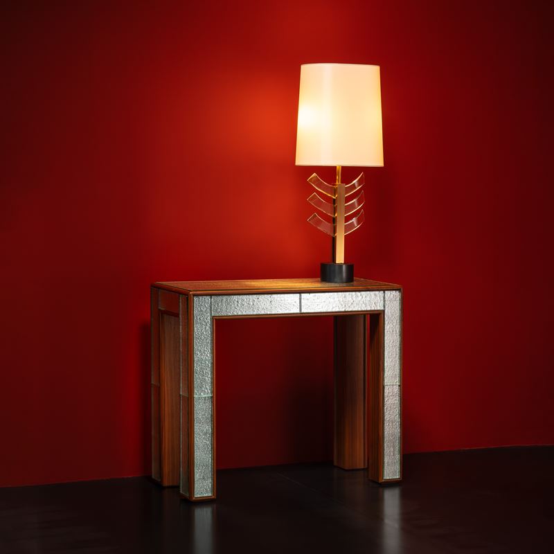 Roberto Giulio Rida - Console in legno e vetro