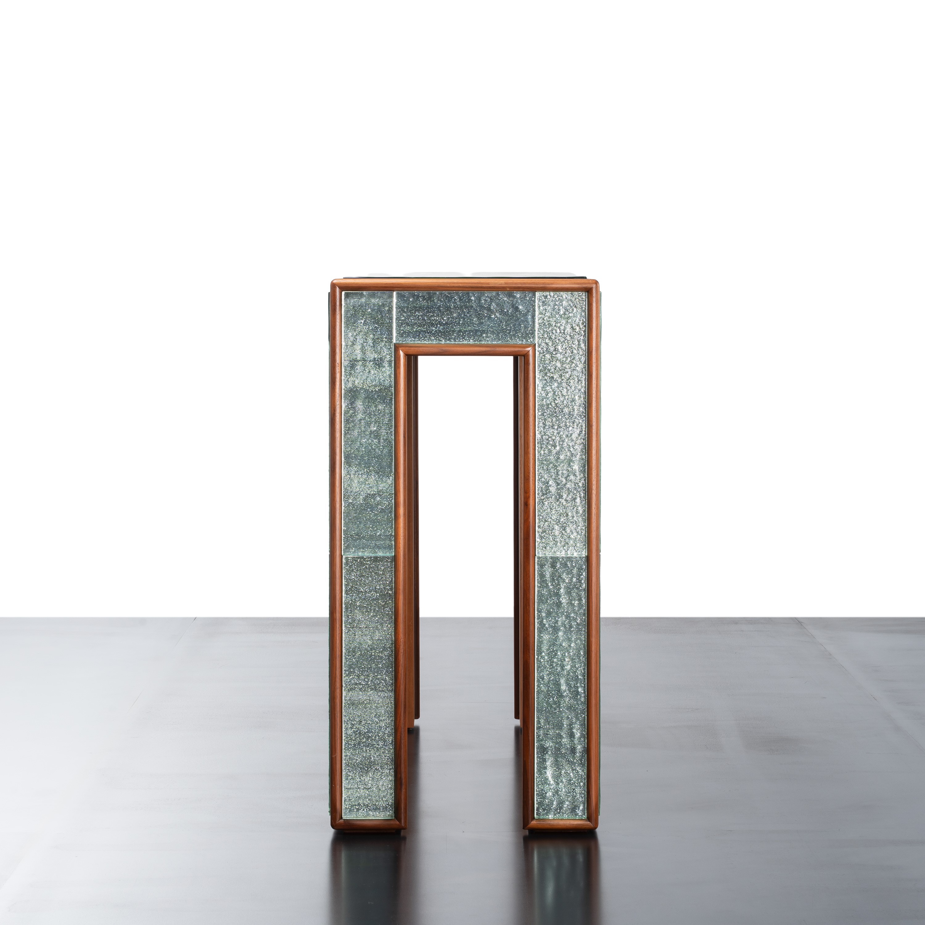 Roberto Giulio Rida - Console in legno e vetro