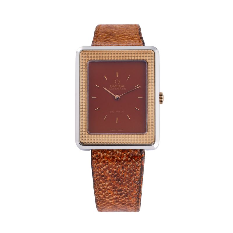 Omega - De Ville Fuego Azteca, orologio solo tempo automatico in acciaio e oro giallo 18 kt