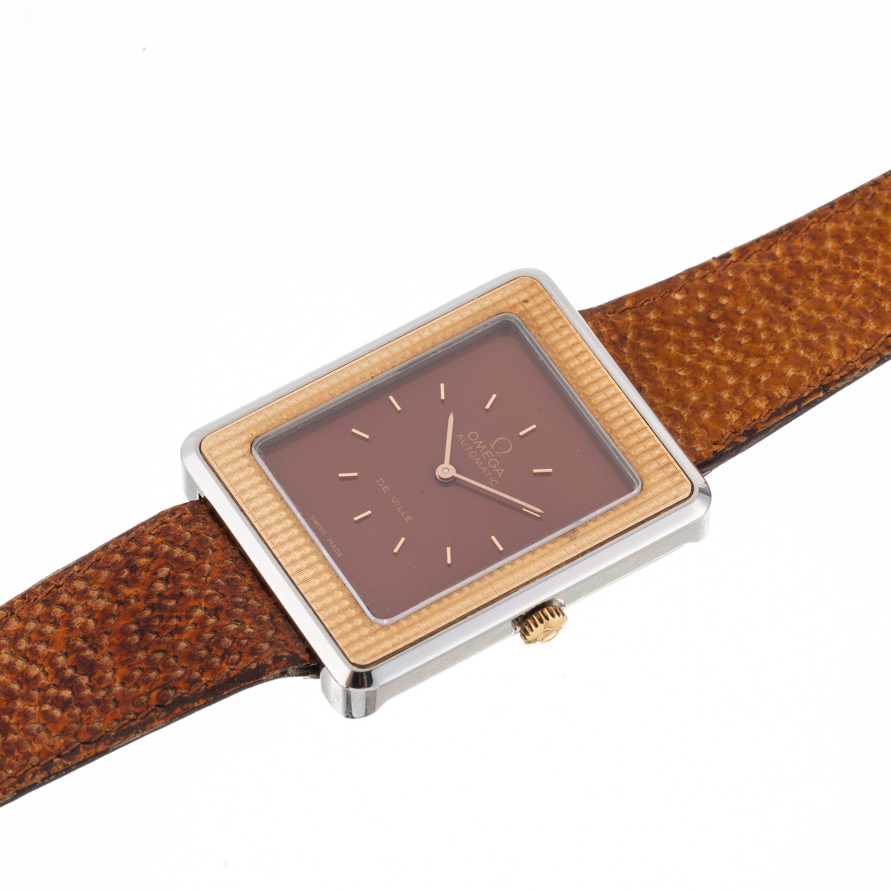 Omega - De Ville Fuego Azteca, orologio solo tempo automatico in acciaio e oro giallo 18 kt
