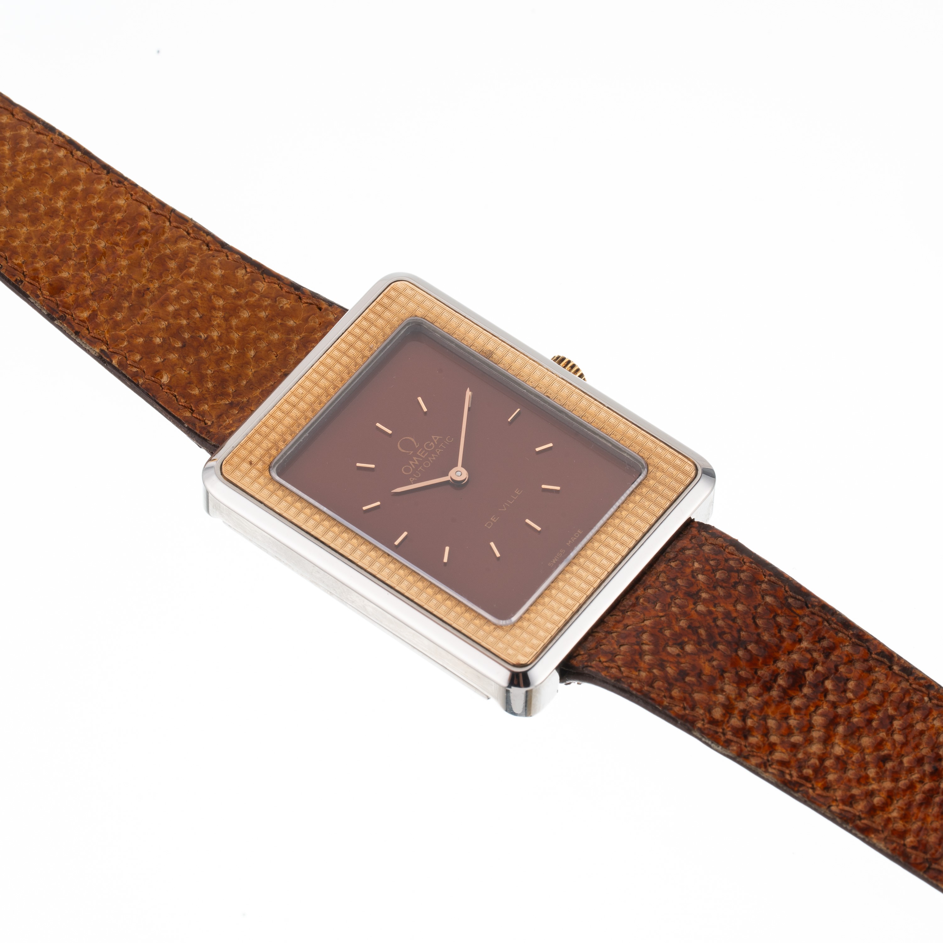 Omega - De Ville Fuego Azteca, orologio solo tempo automatico in acciaio e oro giallo 18 kt