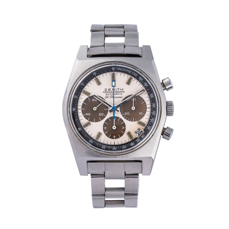 Zenith - El Primero A384 cronografo automatico in acciaio con quadrante tropicale