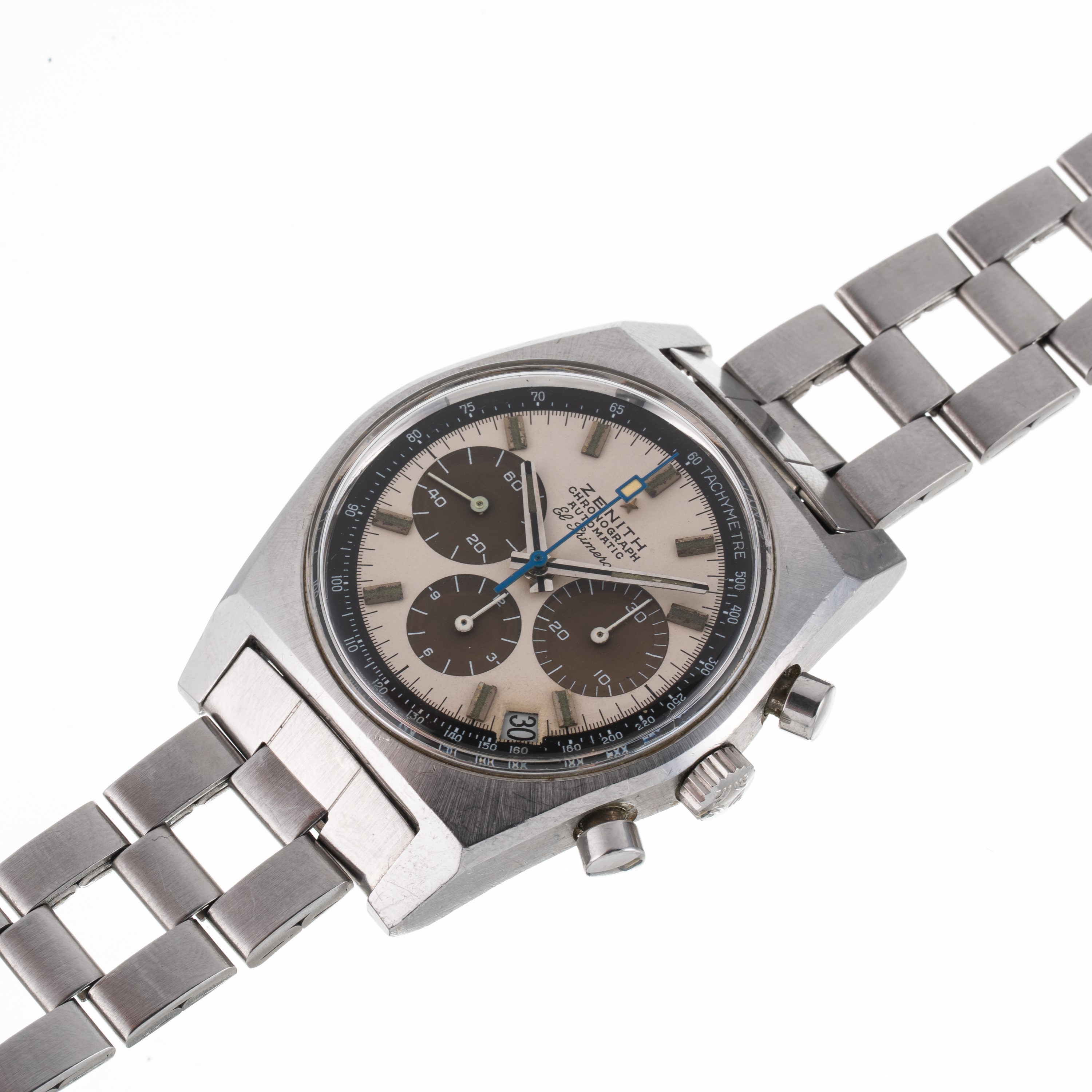 Zenith - El Primero A384 cronografo automatico in acciaio con quadrante tropicale