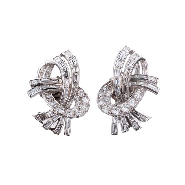 ORECCHINI IN PLATINO CON DIAMANTI