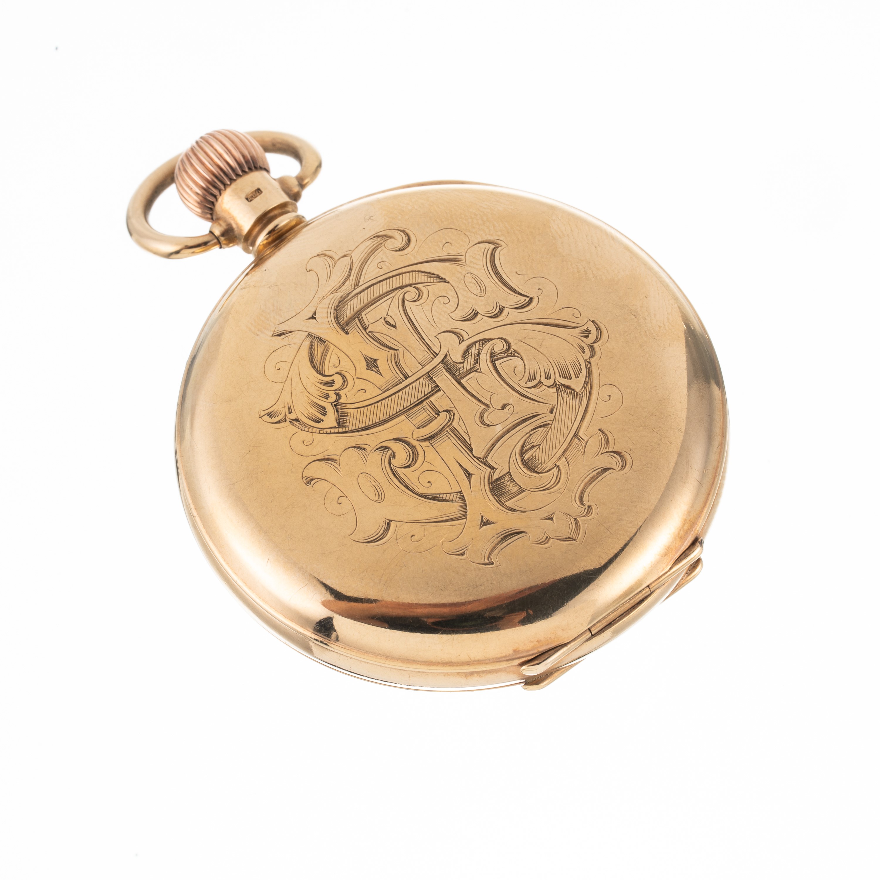 Zenith - Orologio da tasca in oro giallo 9 kt a carica manuale con quadrante in porcellana