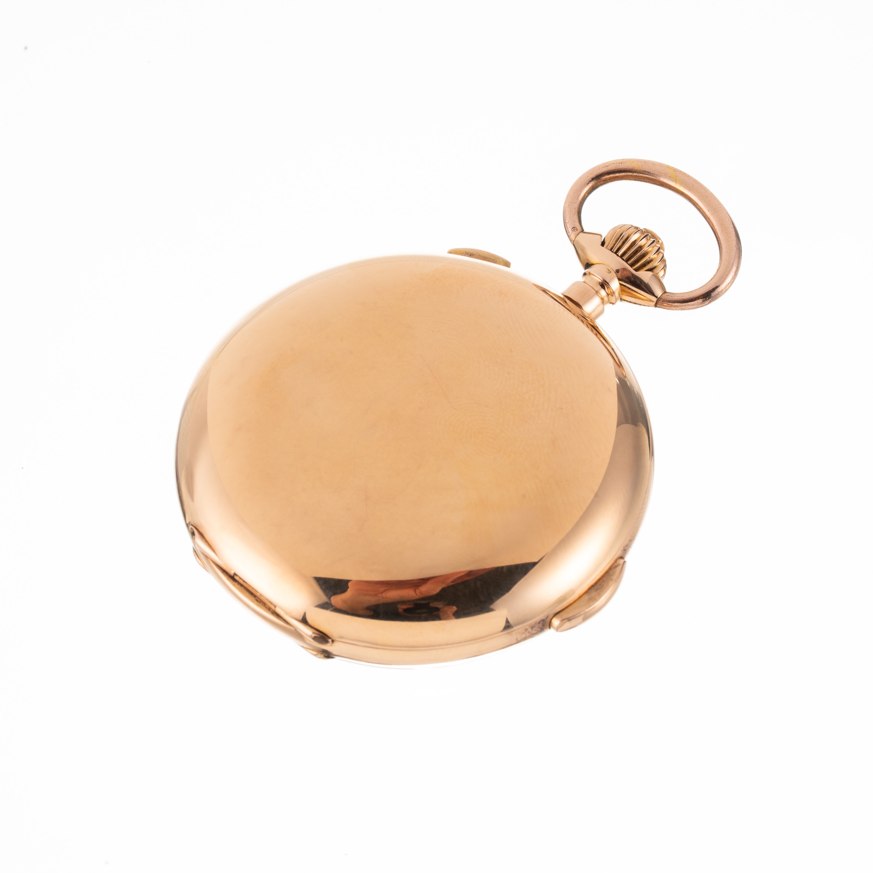 Orologio da tasca, cronografo a carica manuale in oro rosa 18 kt con ripetizione dei quarti