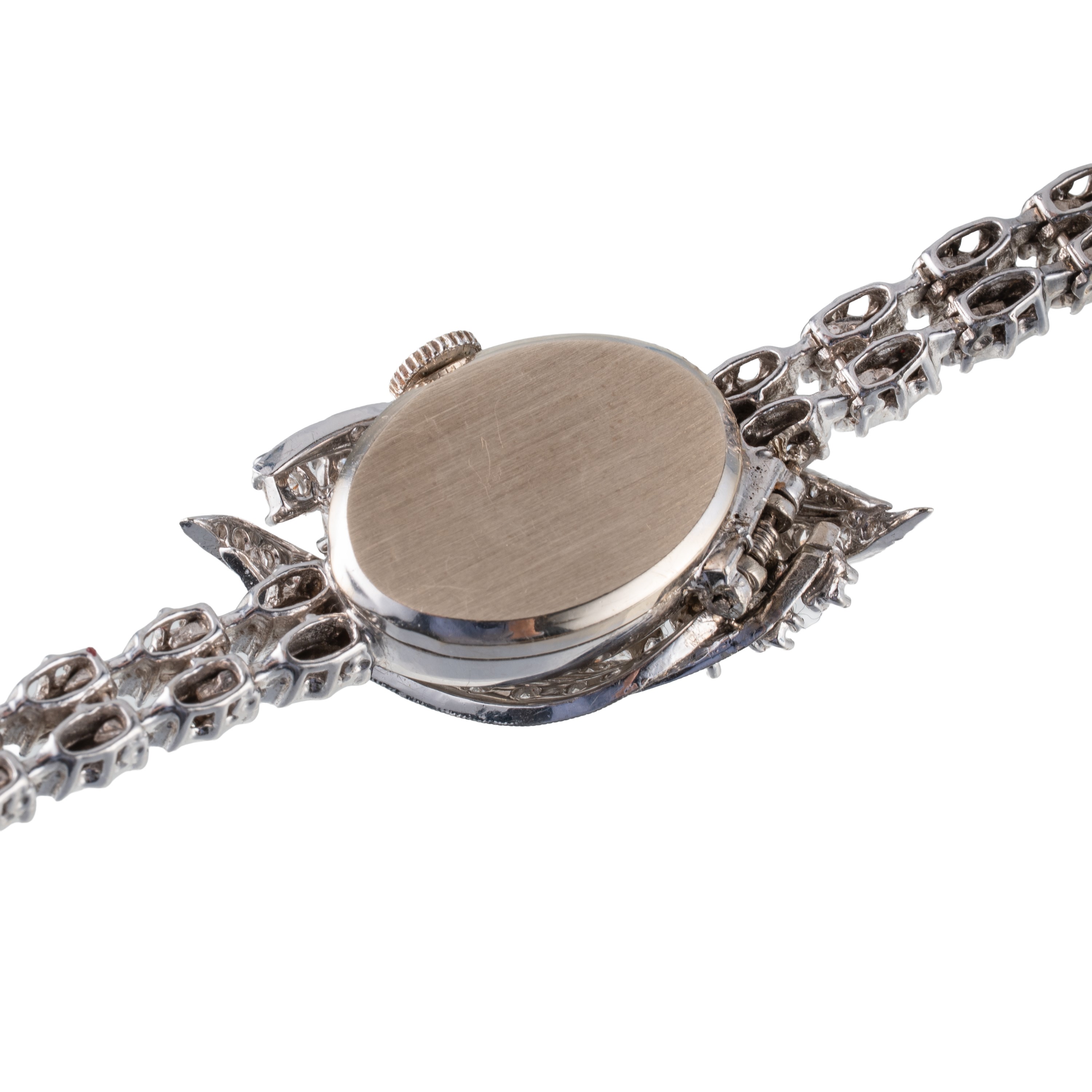 Hamilton - Orologio solo tempo a carica manuale in oro bianco 18 kt con diamanti