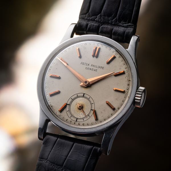 PATEK PHILIPPE - CALATRAVA 96 OROLOGIO SOLO TEMPO A CARICA MANUALE IN ACCIAIO CON CASSA PRODOTA DA F.  [..]