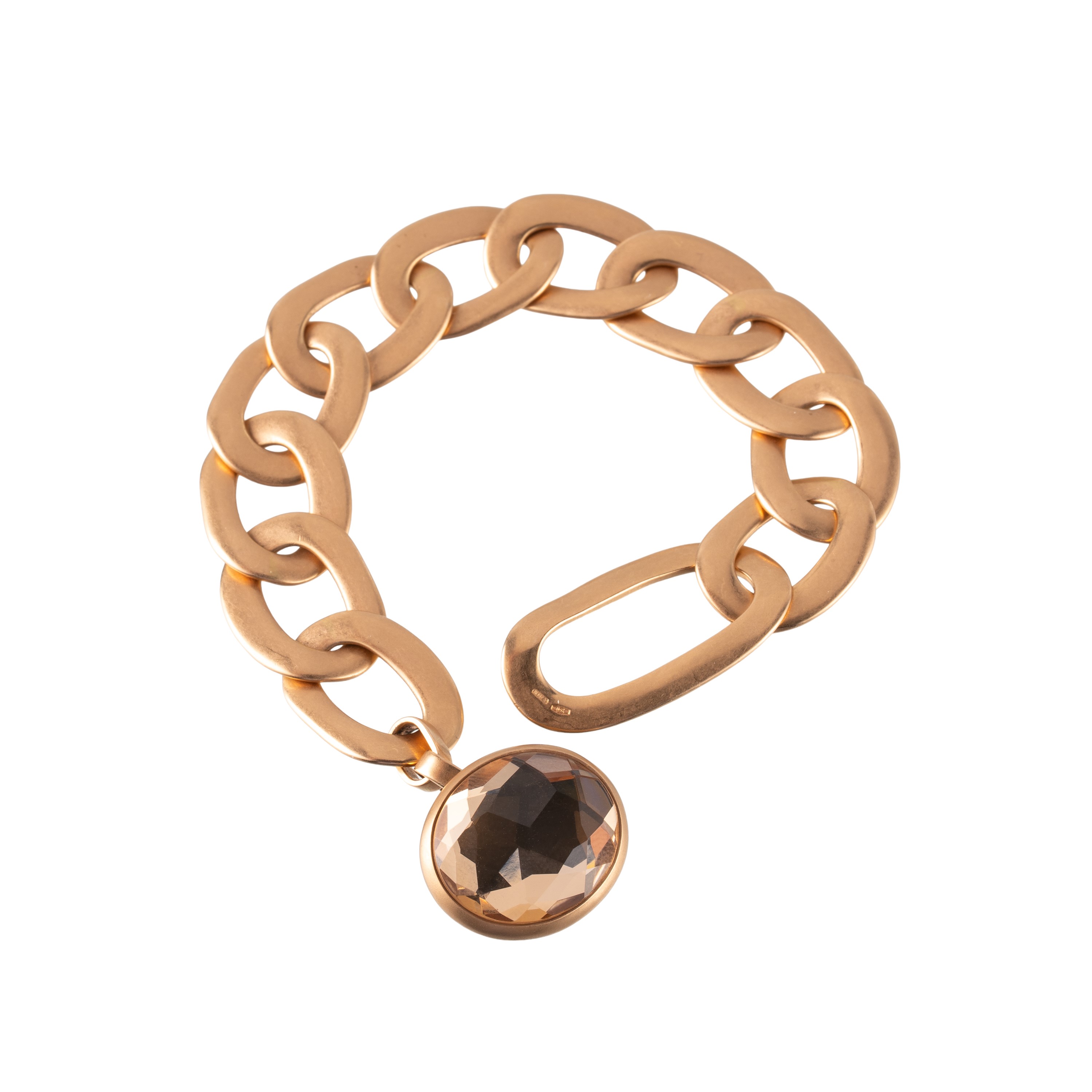 Pomellato - Bracciale in oro rosa 18 kt modello “Narciso” con Cristallo di Rocca
