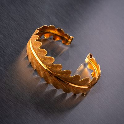 Bracciale alla schiava in oro giallo 18 kt