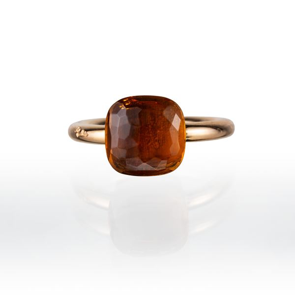 POMELLATO - POMELLATO - ANELLO IN ORO GIALLO 18 KT MODELLO NUDO CON QUARZO CITRINO