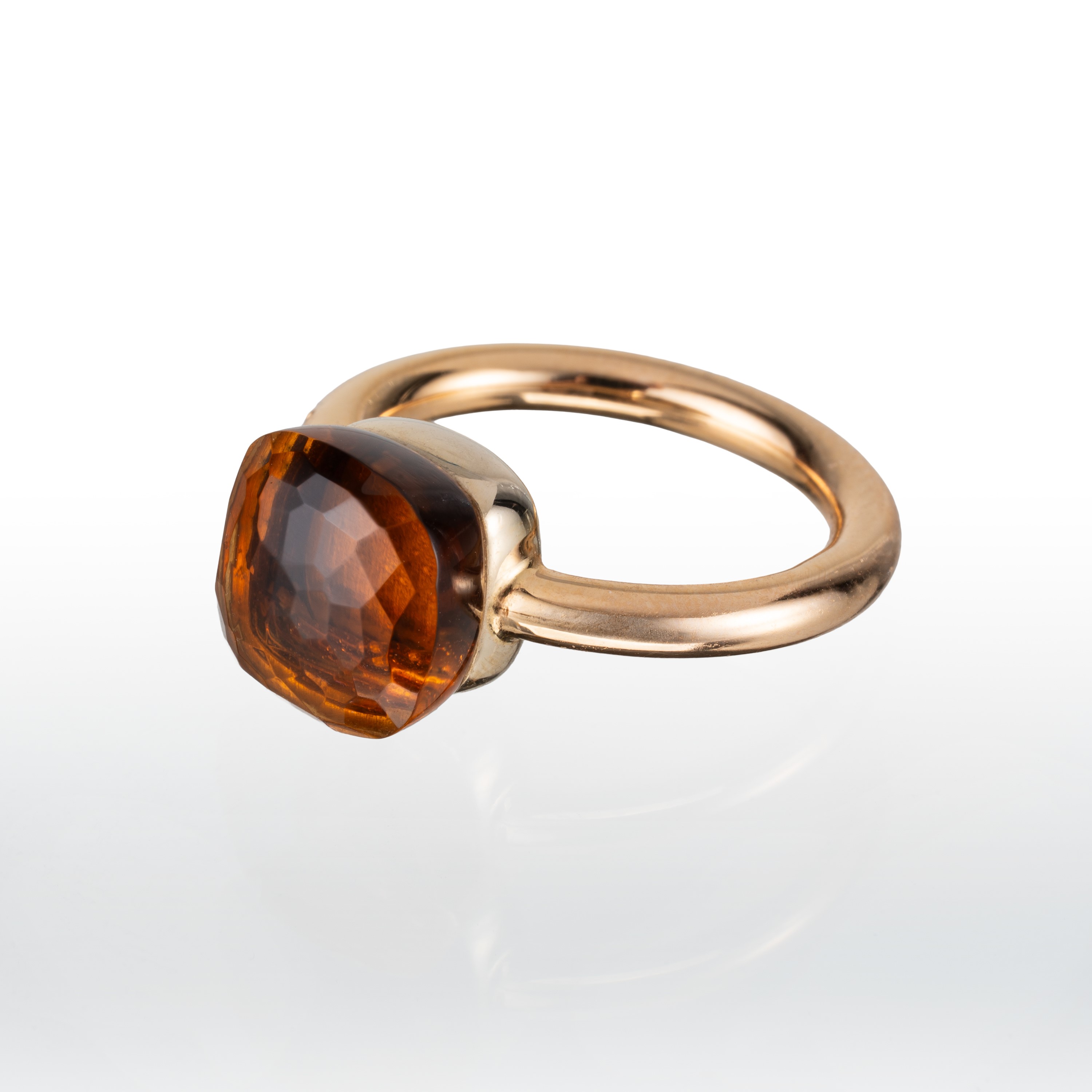 Pomellato - Anello “Nudo” in oro giallo 18 kt con quarzo citrino