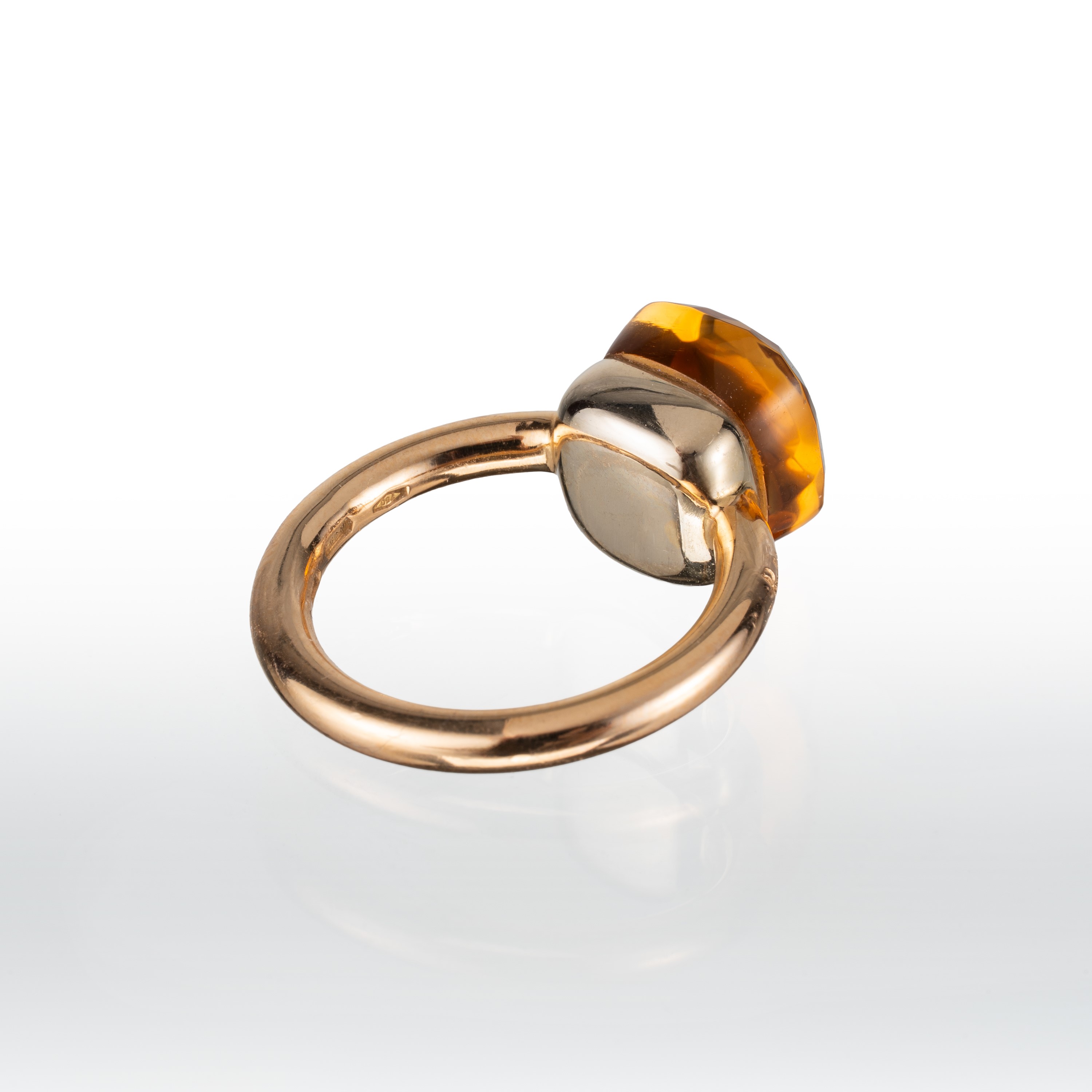 Pomellato - Anello “Nudo” in oro giallo 18 kt con quarzo citrino