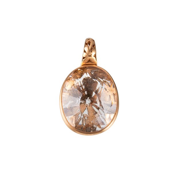 POMELLATO - POMELLATO - CIONDOLO IN ORO ROSA 18 KT E CRISTALLO DI ROCCA MODELLO ARABESQUE