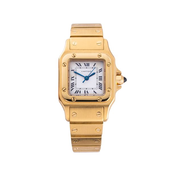 CARTIER - CARTIER - SANTOS OR MASSIF LADY OROLOGIO SOLO TEMPO A CARICA AUTOMATICA IN ORO GIALLO 18KT CON BRACCIALE IN ORO GIALLO 18KT