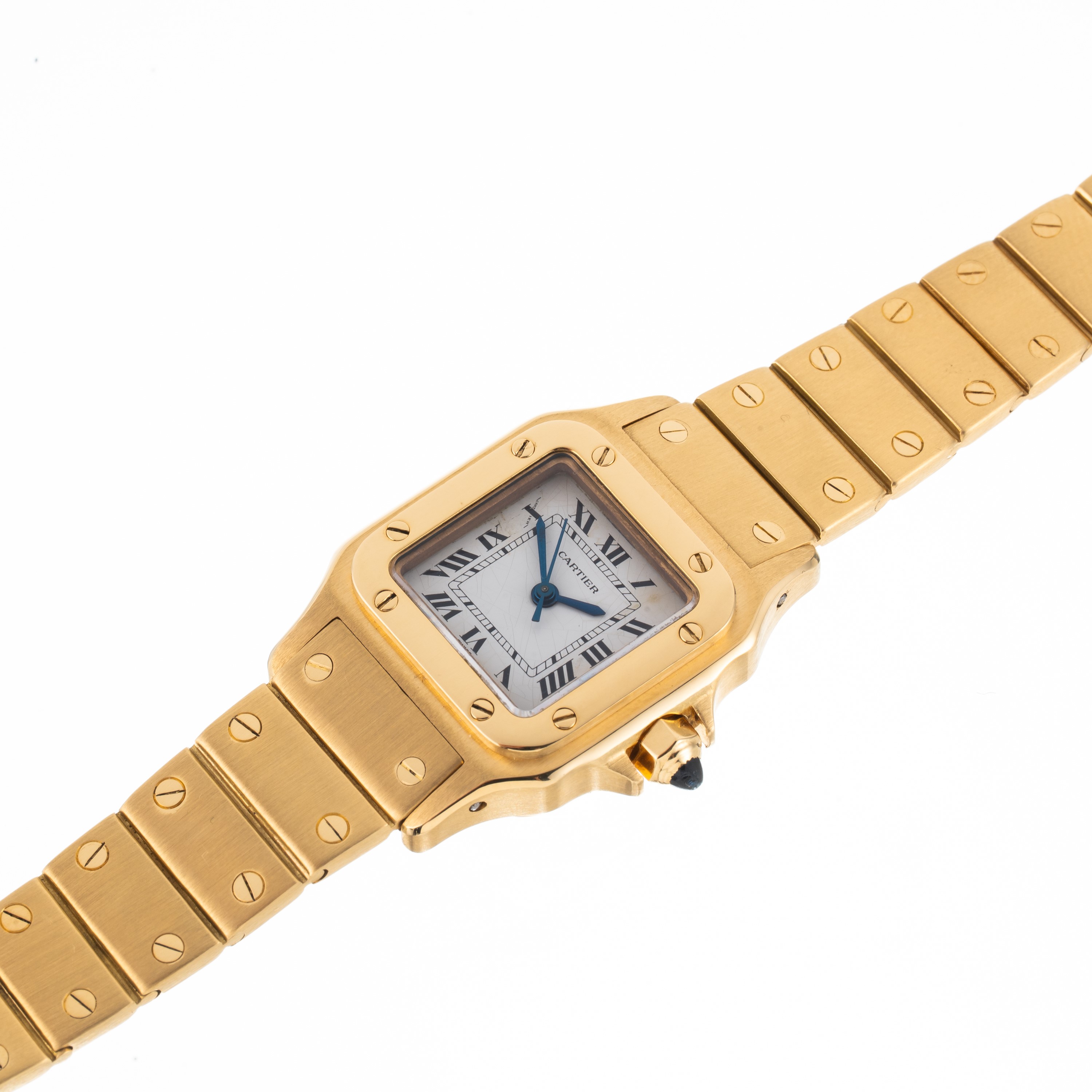 Cartier - Santos Or Massif Lady 0901, orologio da polso in oro giallo 18 kt con bracciale