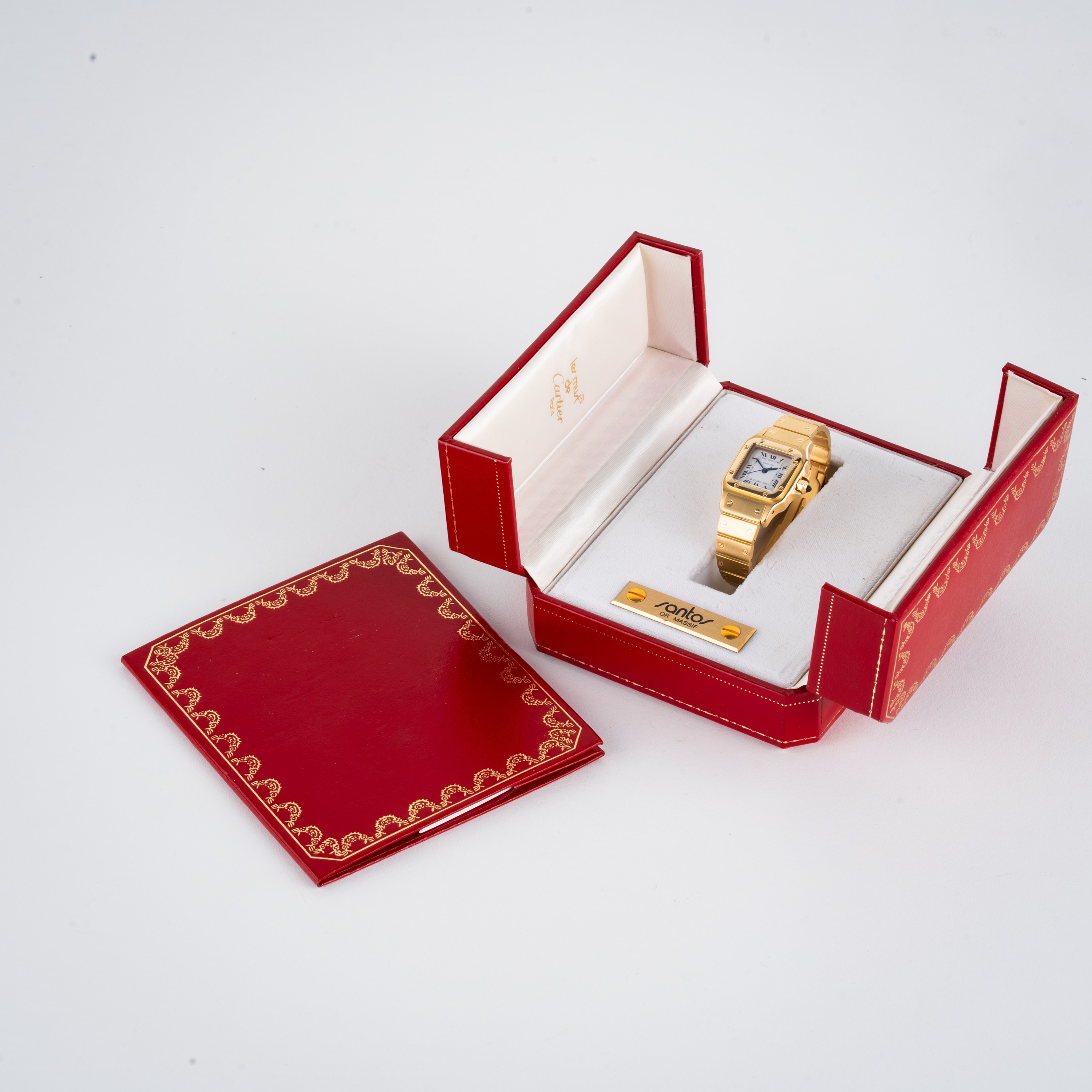 Cartier - Santos Or Massif Lady 0901, orologio da polso in oro giallo 18 kt con bracciale