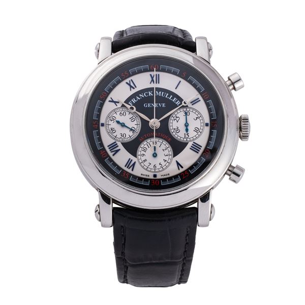 FRANCK MULLER - FRANCK MULLER - ENDURANCE GT  CRONOGRAFO A CARICA AUTOMATICA IN ACCIAIO CON QUADRANTE BITONALE E FONDELLO A VISTA