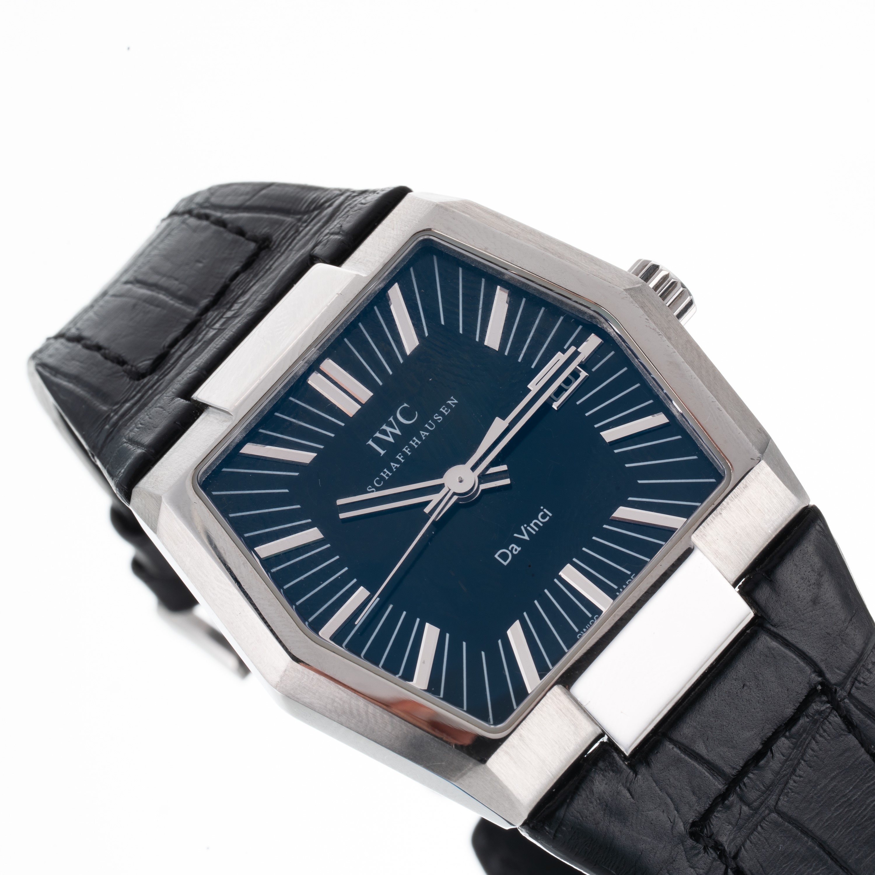 Iwc - Da Vinci (solo tempo) — orologio da polso automatico in acciaio con quadrante blu