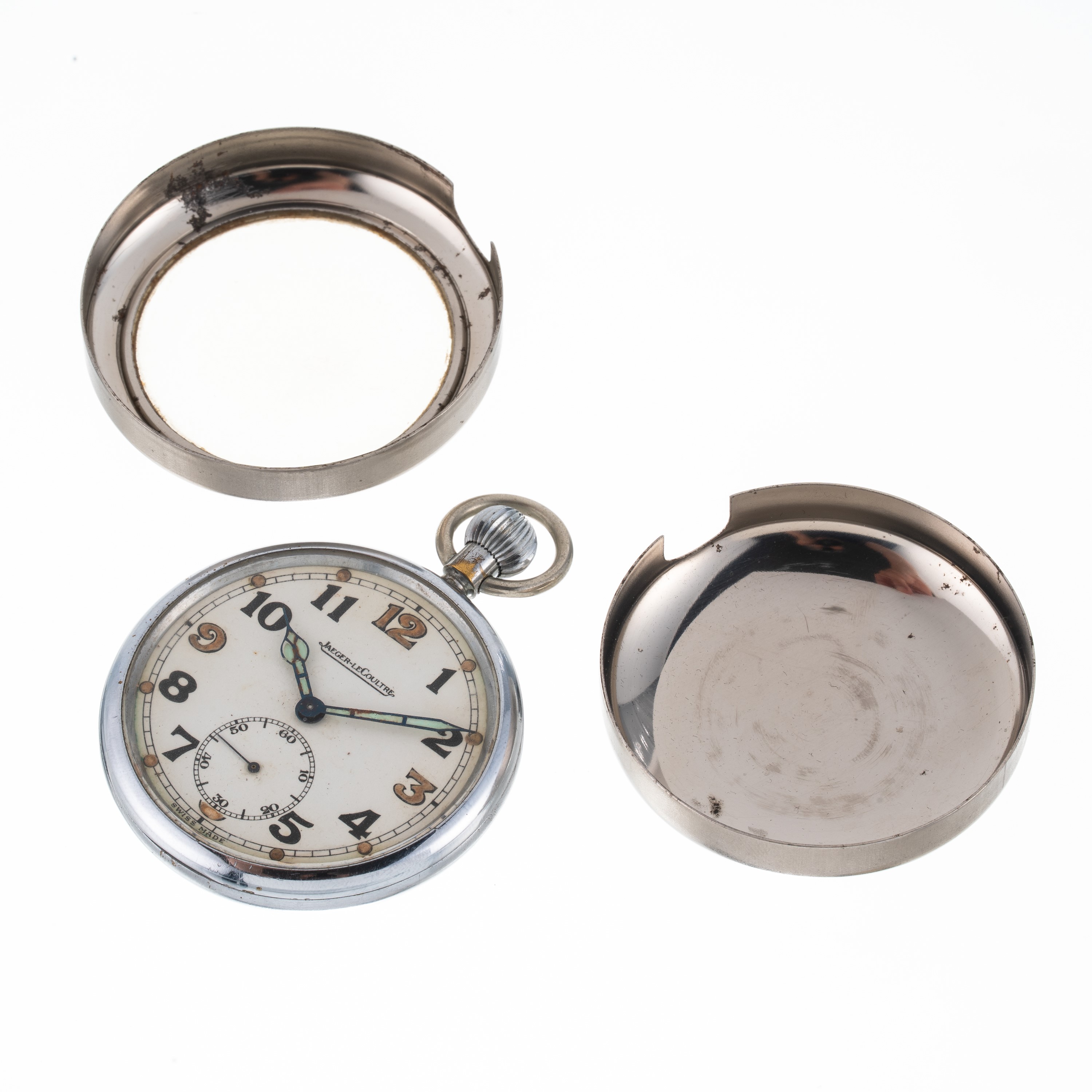 Jaeger le Coultre - Jaeger-LeCoultre, Orologio da tasca militare a carica manuale in acciaio, qua...