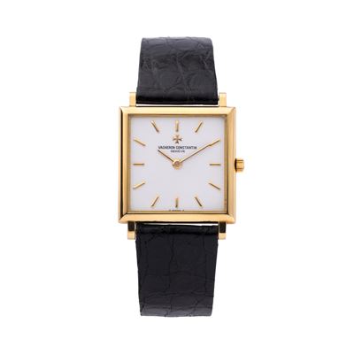 Orologio solo tempo a carica manuale in oro giallo 18 kt con quadrante bianco