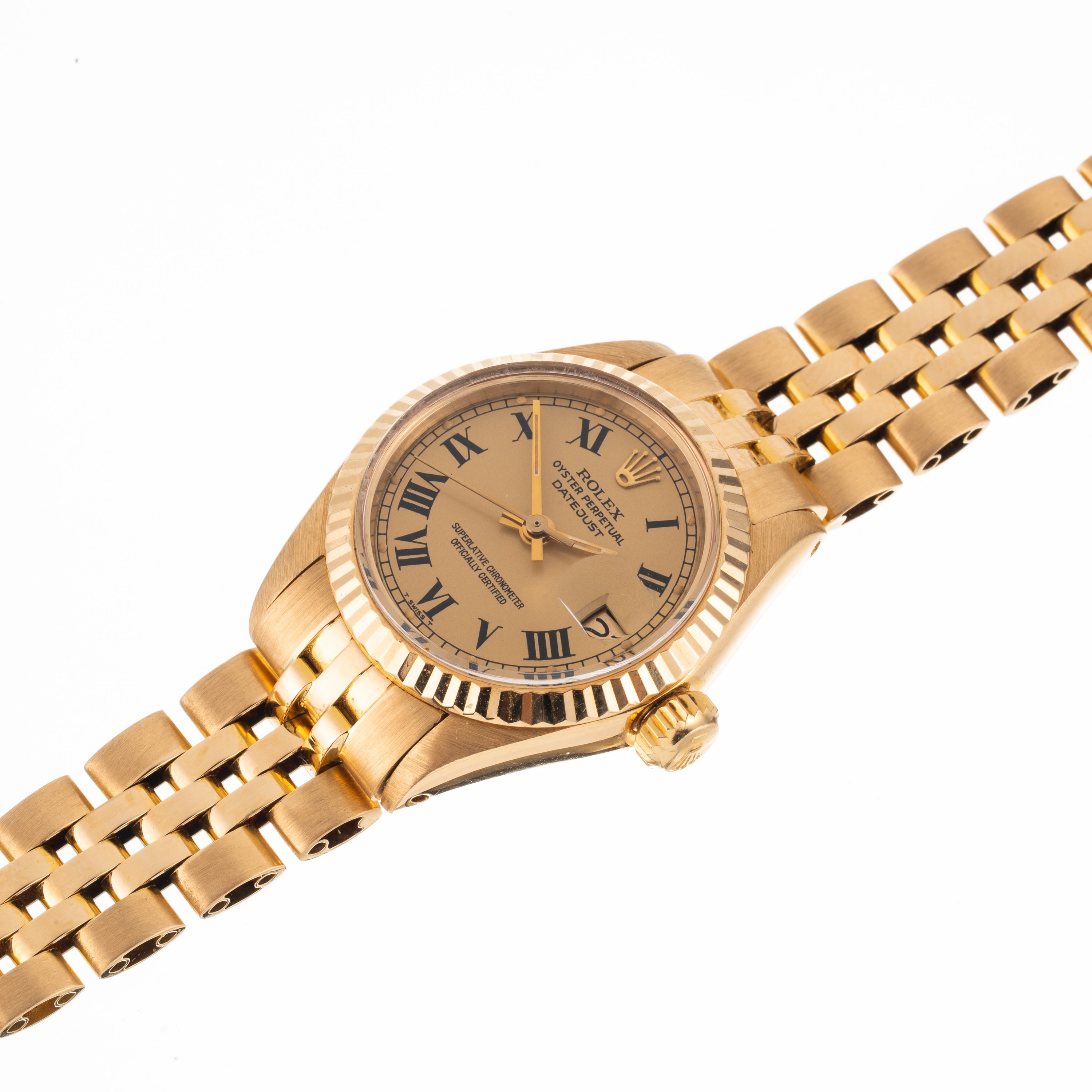 Rolex - Datejust 6917 “Buckley” – orologio automatico in oro giallo 18 kt con quadrante champagne