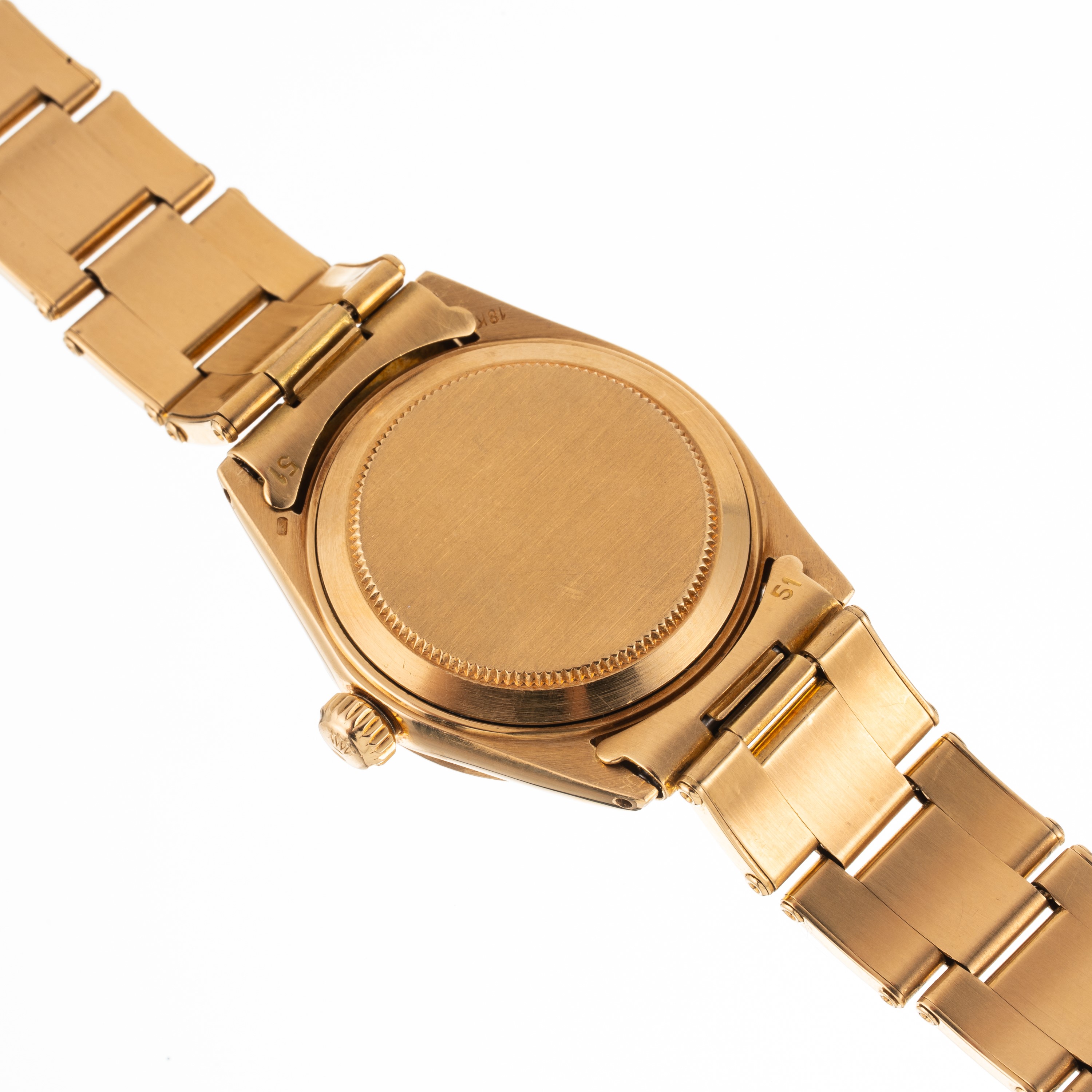 Rolex - Oyster Perpetual Date ref. 6827, orologio automatico in oro giallo 18 kt con quadrante ch...