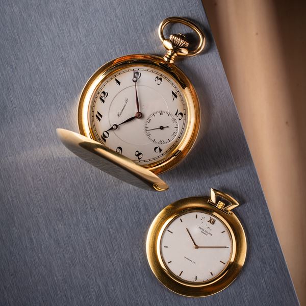 PATEK PHILIPPE - PATEK PHILIPPE OROLOGIO DA TASCA IN ORO GIALLO 18KT A CARICA MANUALE CON QUADRANTE BIANCO CON FIRMA DEL RIVENDITORE 'HAUSMANN'