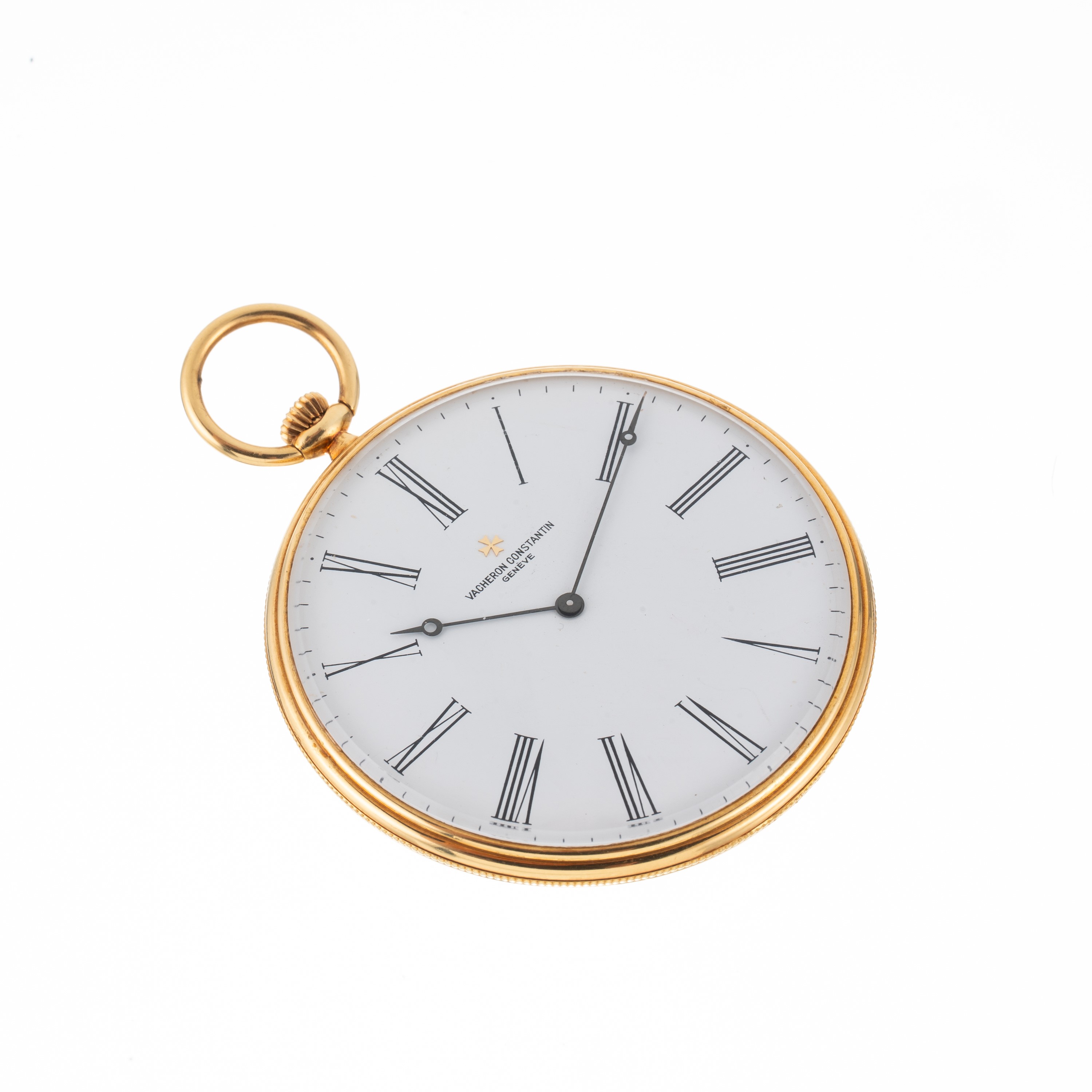 Vacheron Constantin - Orologio da tasca in oro giallo 18 kt a carica manuale con quadrante bianco...