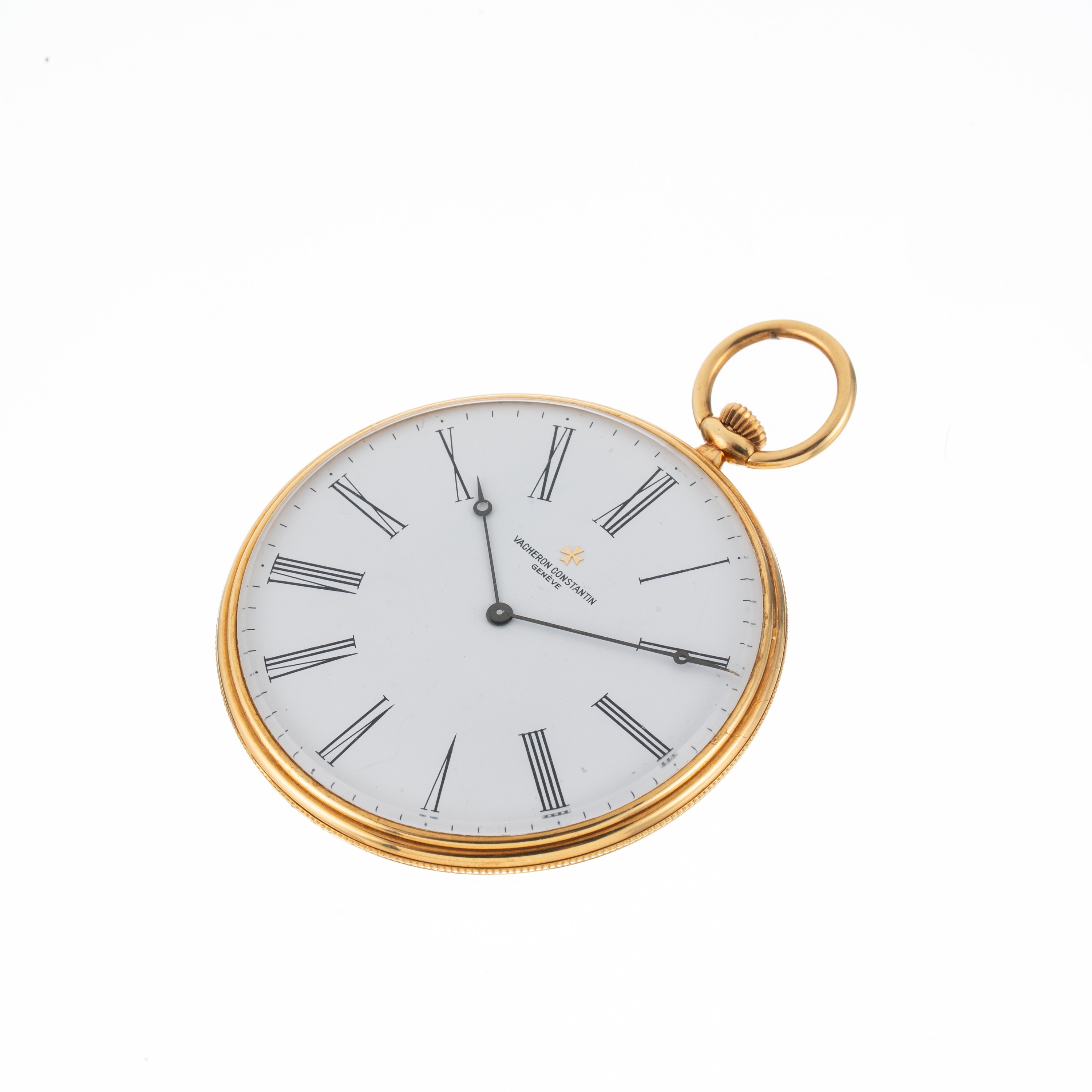 Vacheron Constantin - Orologio da tasca in oro giallo 18 kt a carica manuale con quadrante bianco...