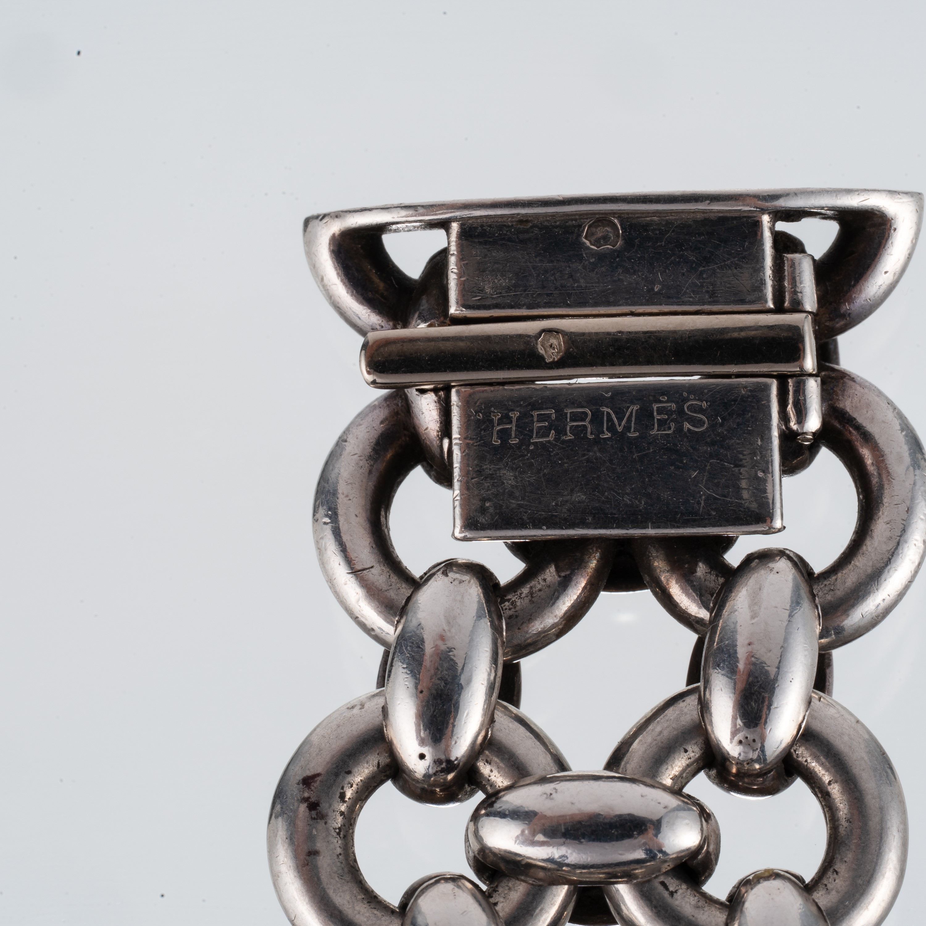 Hermès - Bracciale in argento con chiusura in oro bianco 18 kt