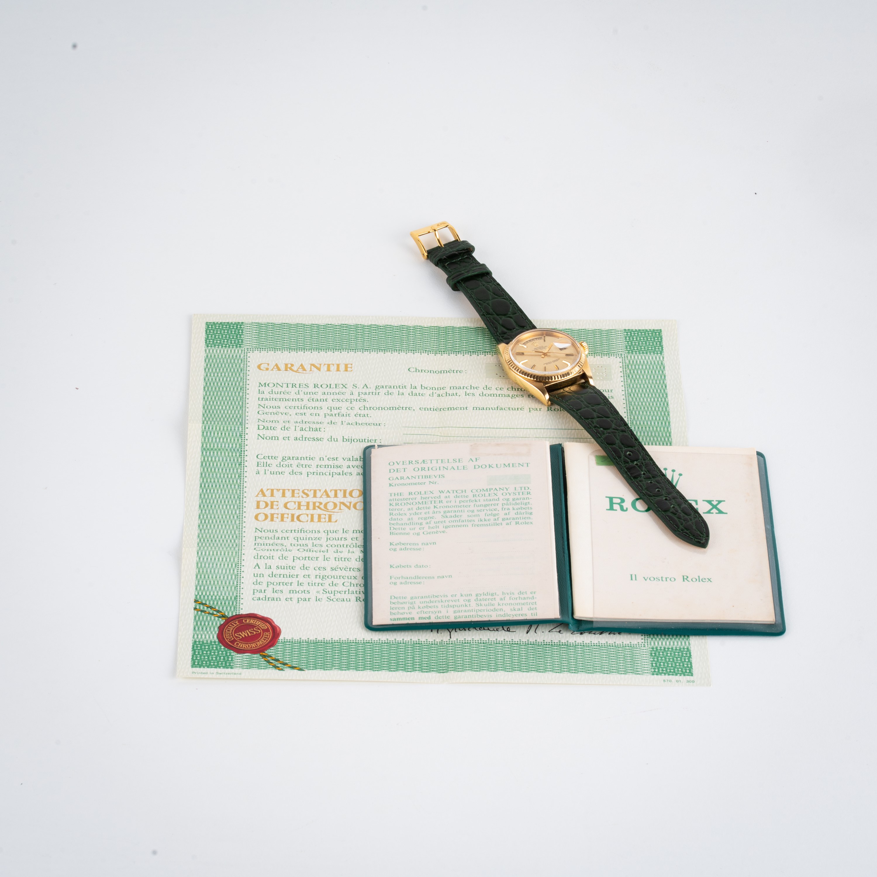 Rolex - Day Date 1803 in oro giallo 18kt con quadrante Linen (1973)