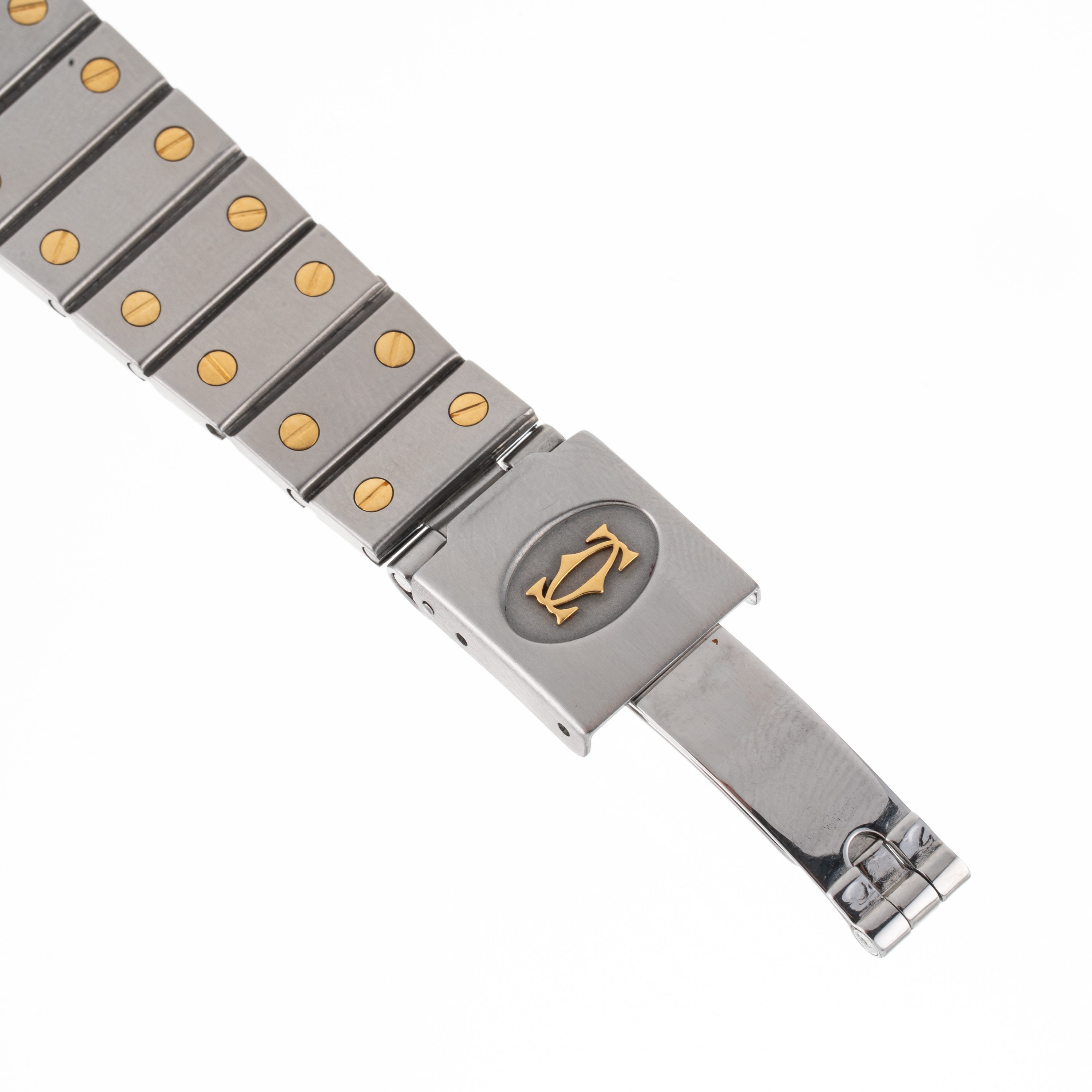 Cartier - Santos Carreé 2961, orologio da polso in acciaio e oro giallo 18 kt a carica automatica