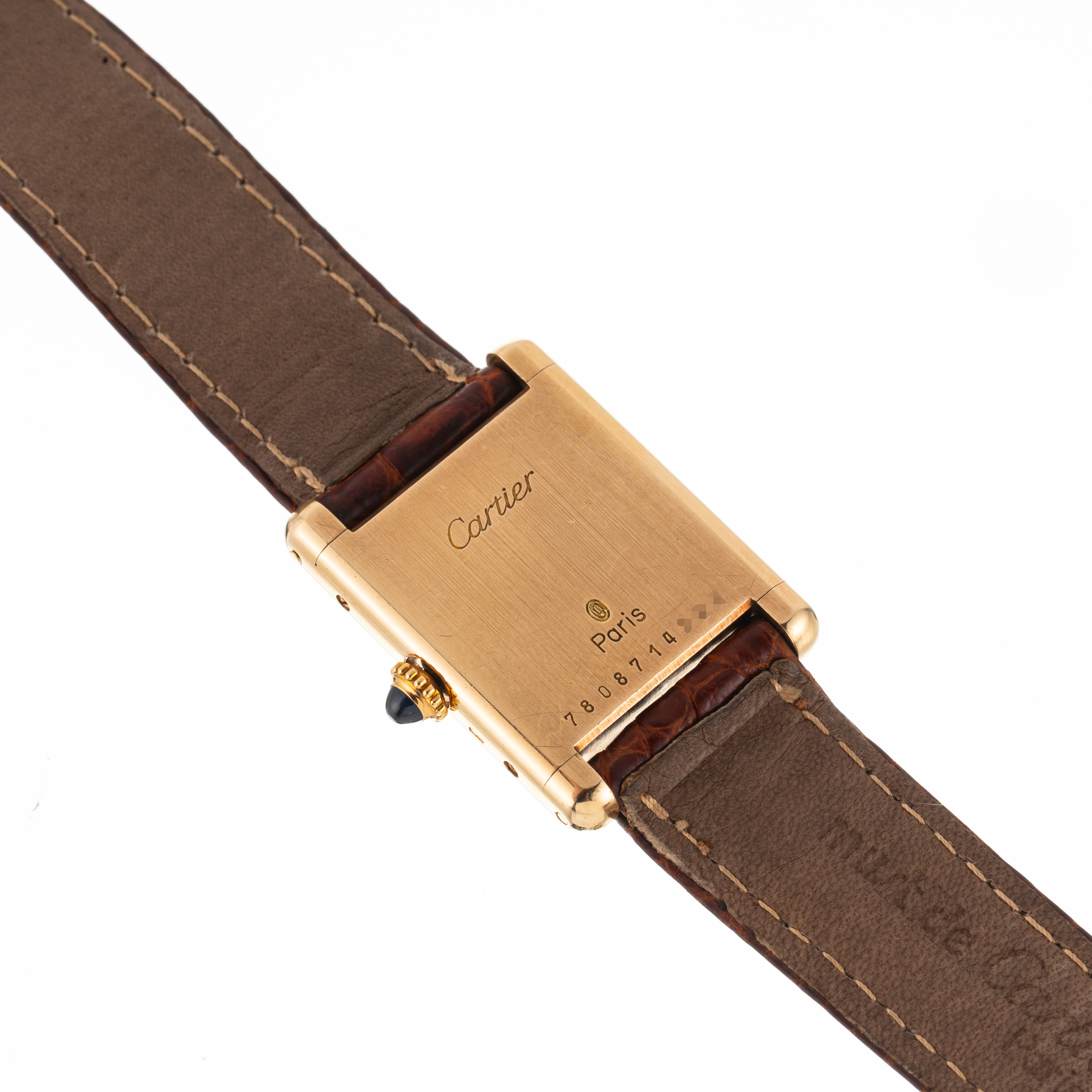Cartier - Tank orologio solo tempo a carica manuale in oro giallo 18 kt