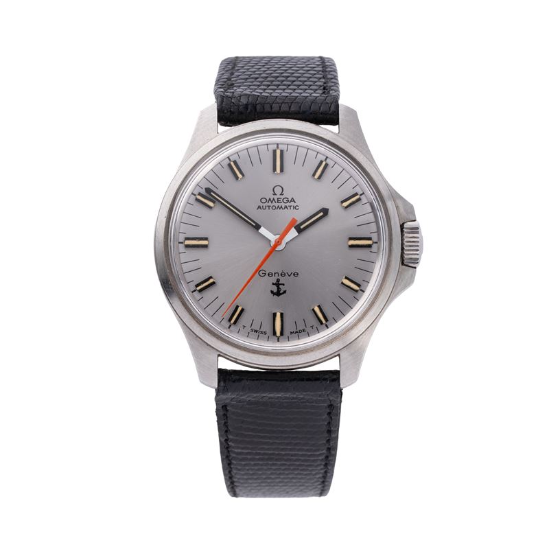 Omega - Admiralty 165.038, orologio solo tempo automatico in acciaio con quadrante grigio (1970)