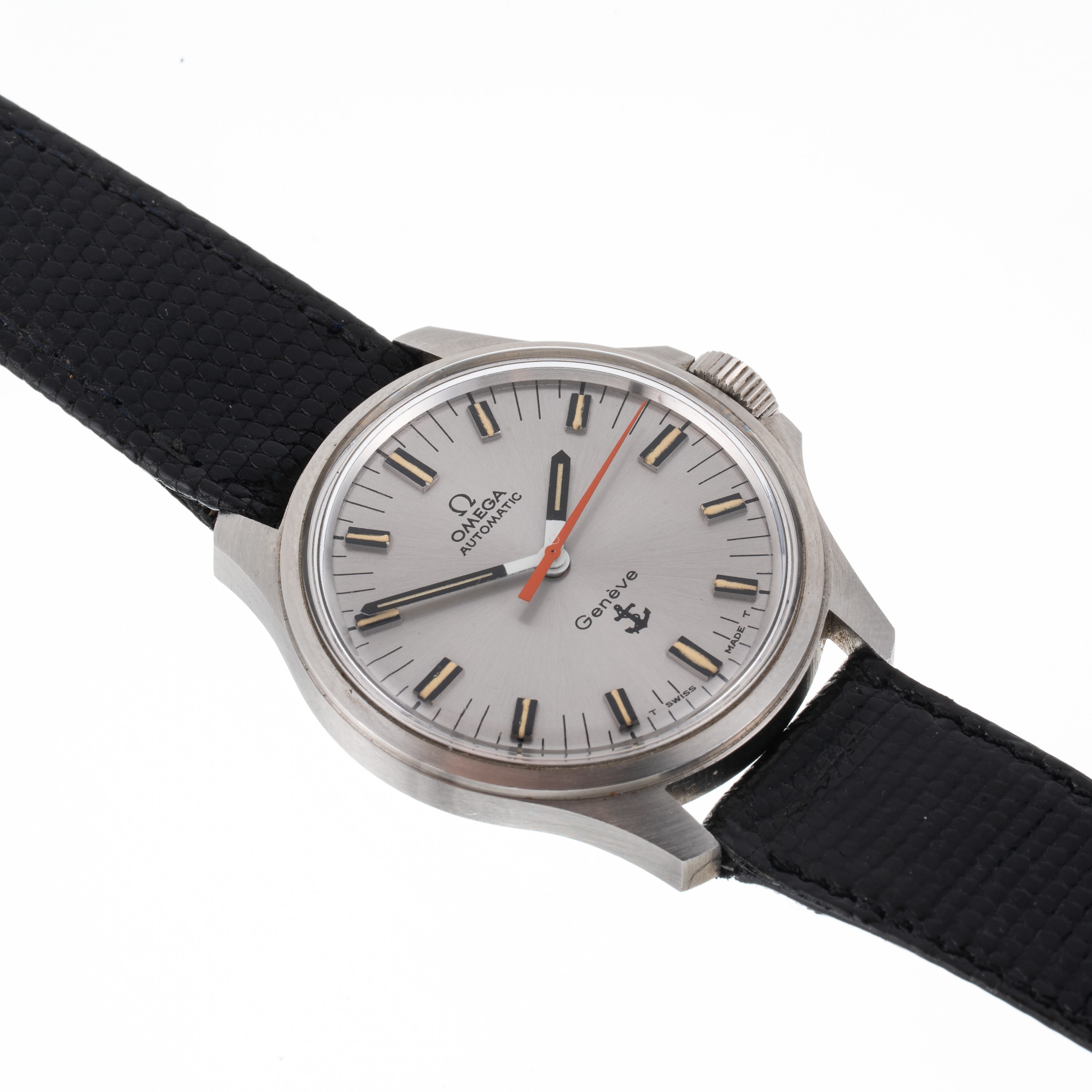 Omega - Admiralty 165.038, orologio solo tempo automatico in acciaio con quadrante grigio (1970)