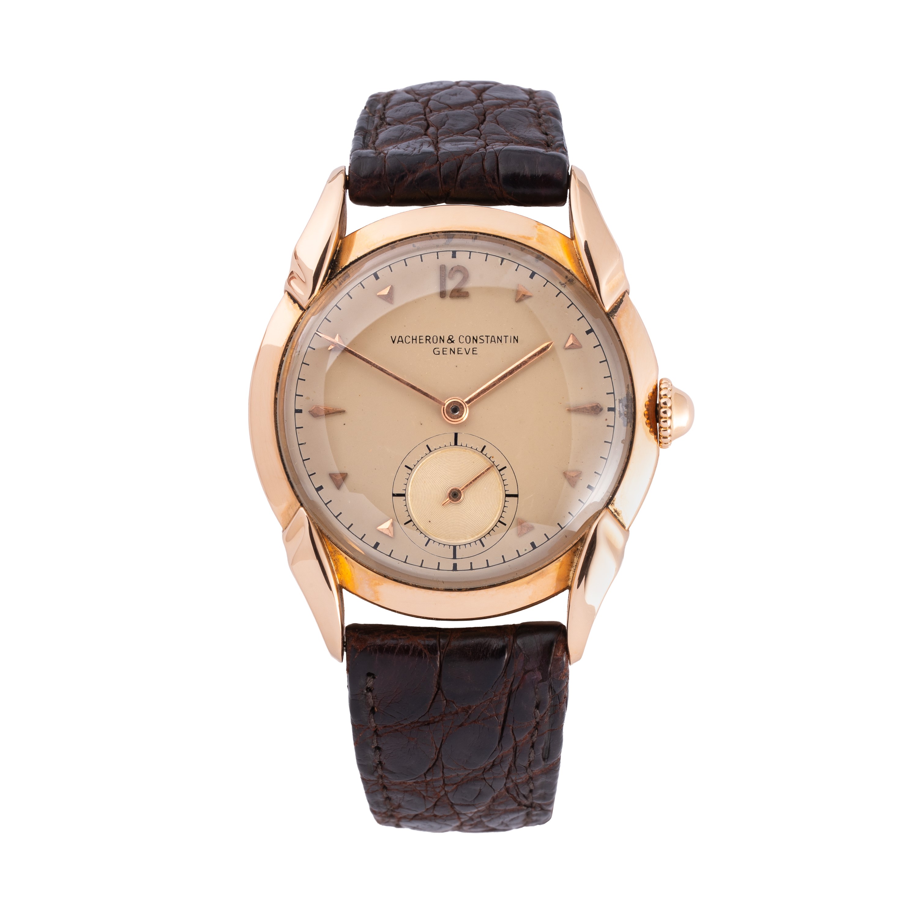 Vacheron Constantin - Orologio solo tempo a carica manuale in oro rosa 18 kt con quadrante crema