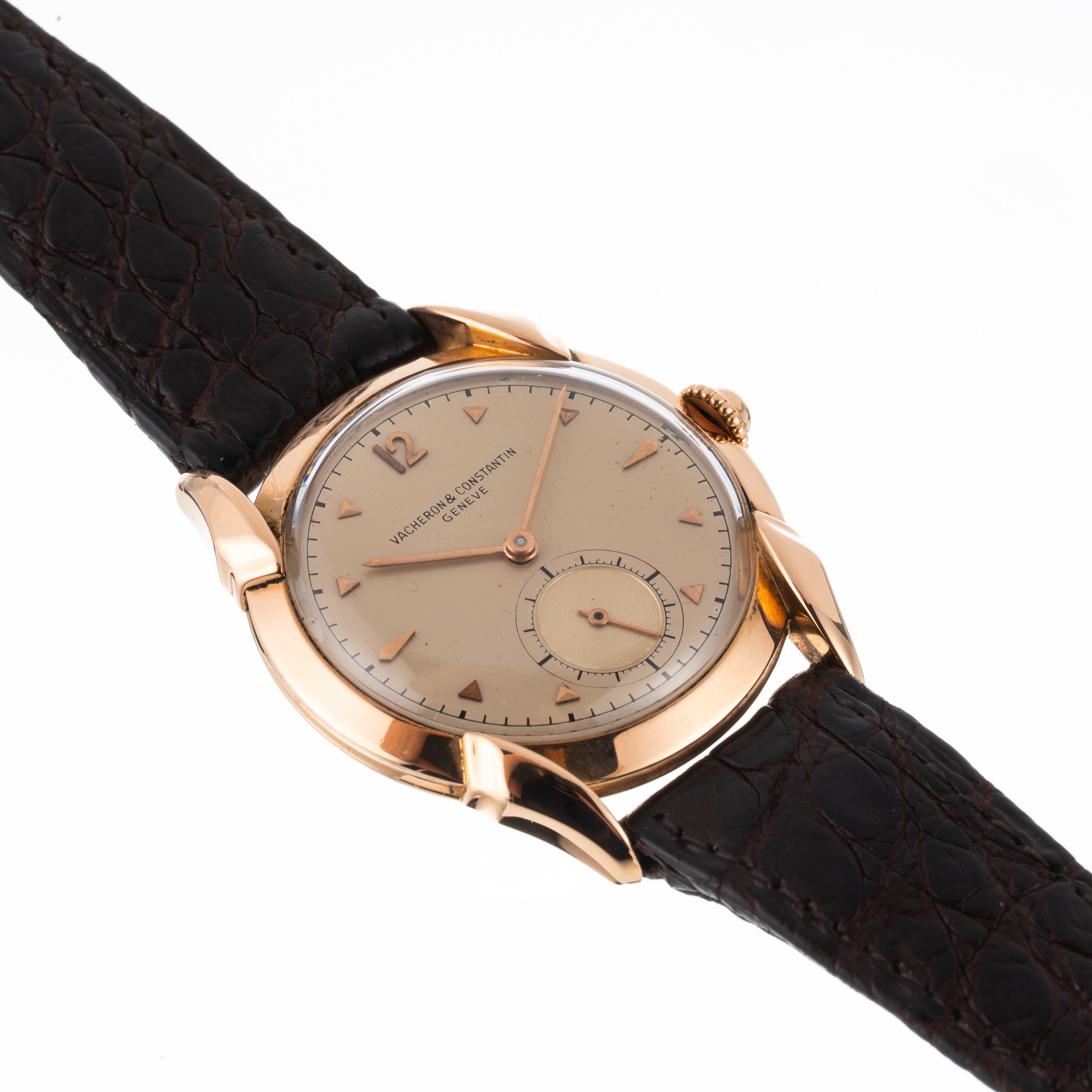 Vacheron Constantin - Orologio solo tempo a carica manuale in oro rosa 18 kt con quadrante crema
